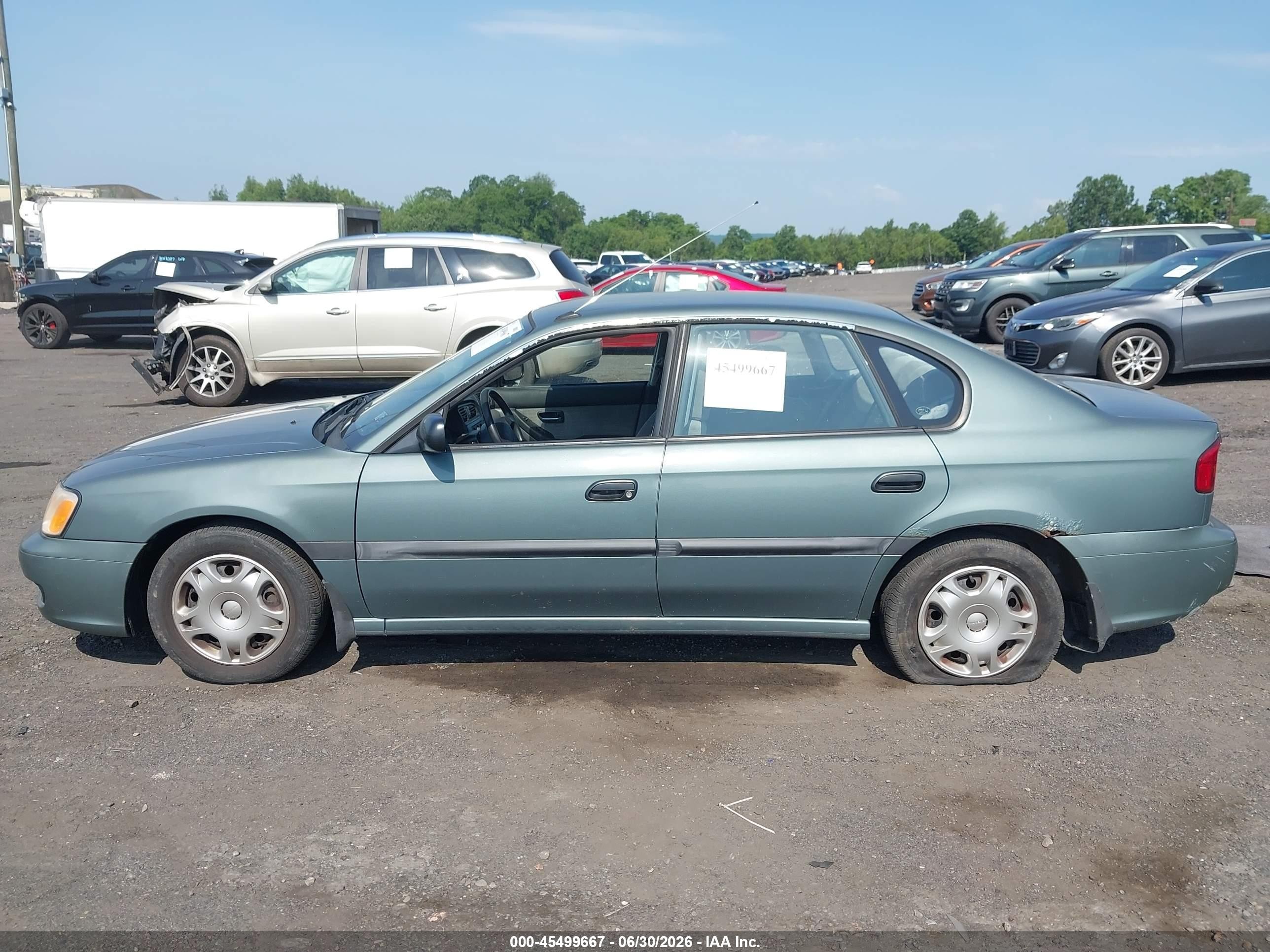 2000 Subaru Legacy L Green vin: 4S3BE6355Y7218233