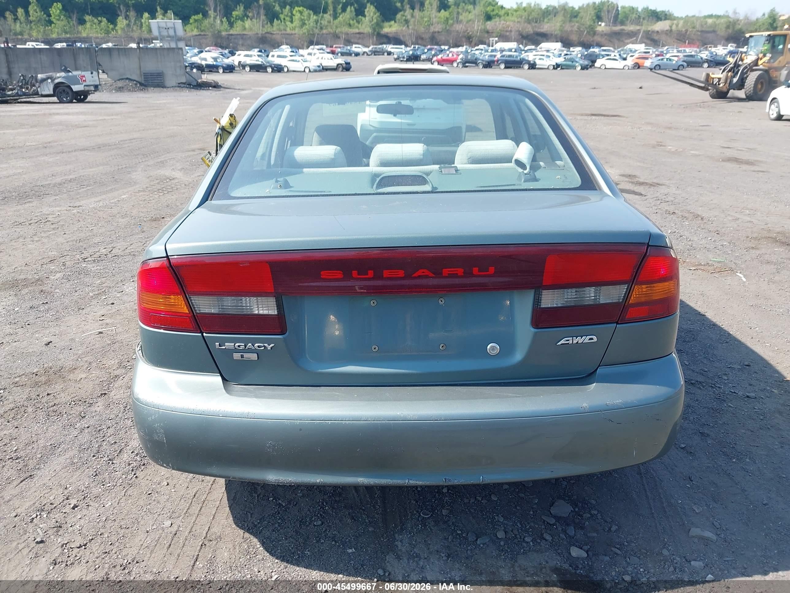 2000 Subaru Legacy L Green vin: 4S3BE6355Y7218233