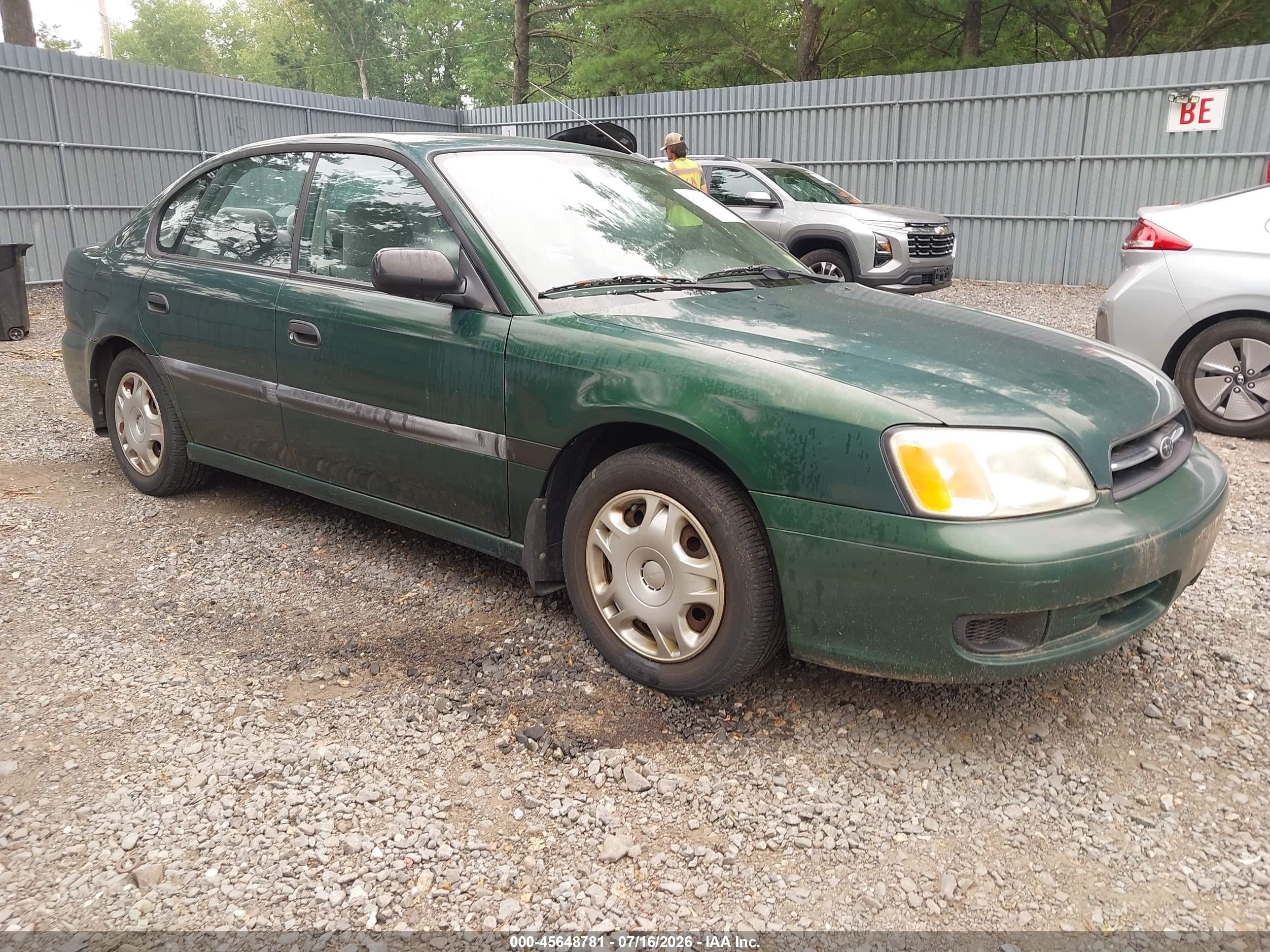 2002 Subaru Legacy L Green vin: 4S3BE635927204407