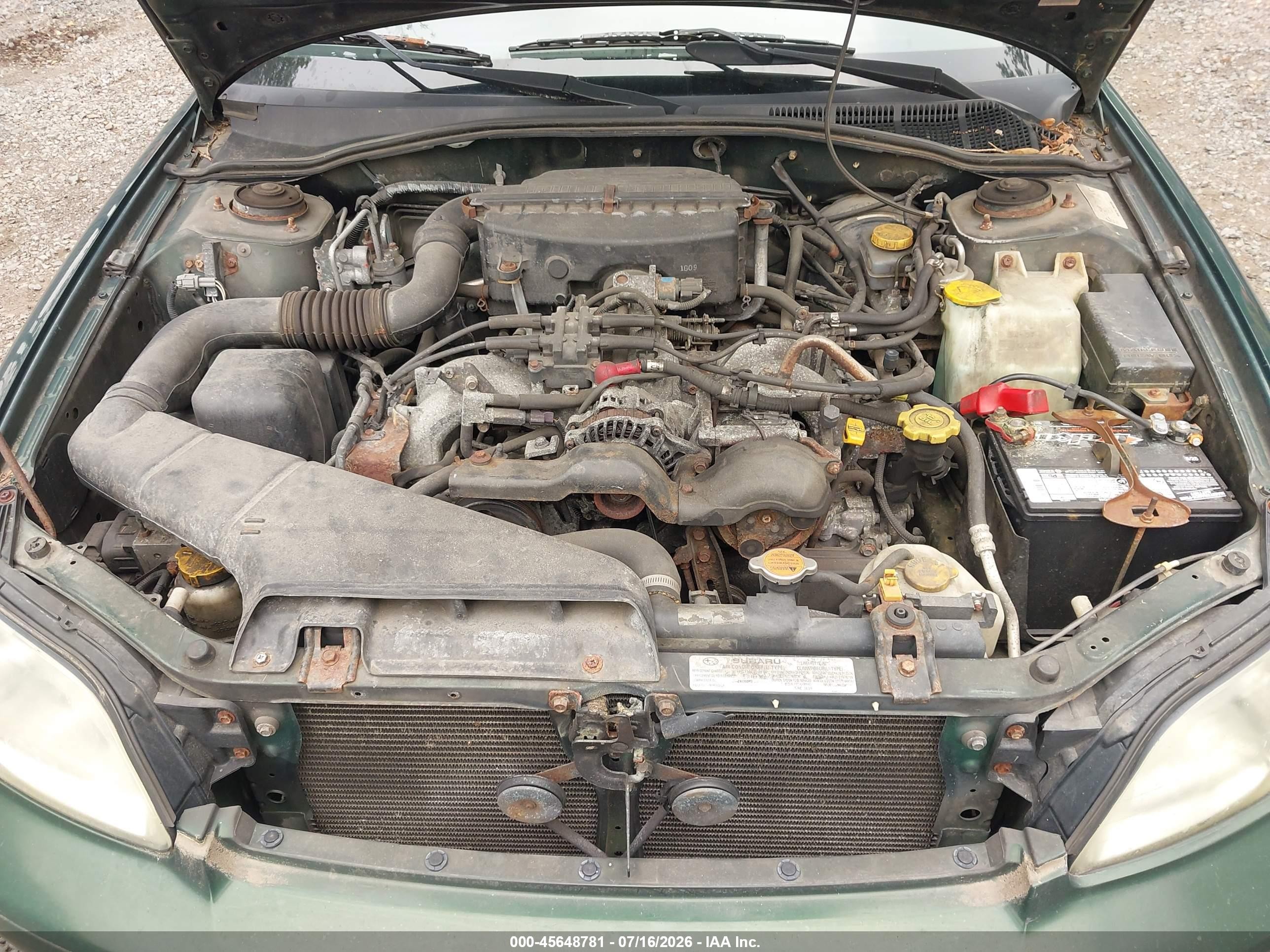 2002 Subaru Legacy L Green vin: 4S3BE635927204407