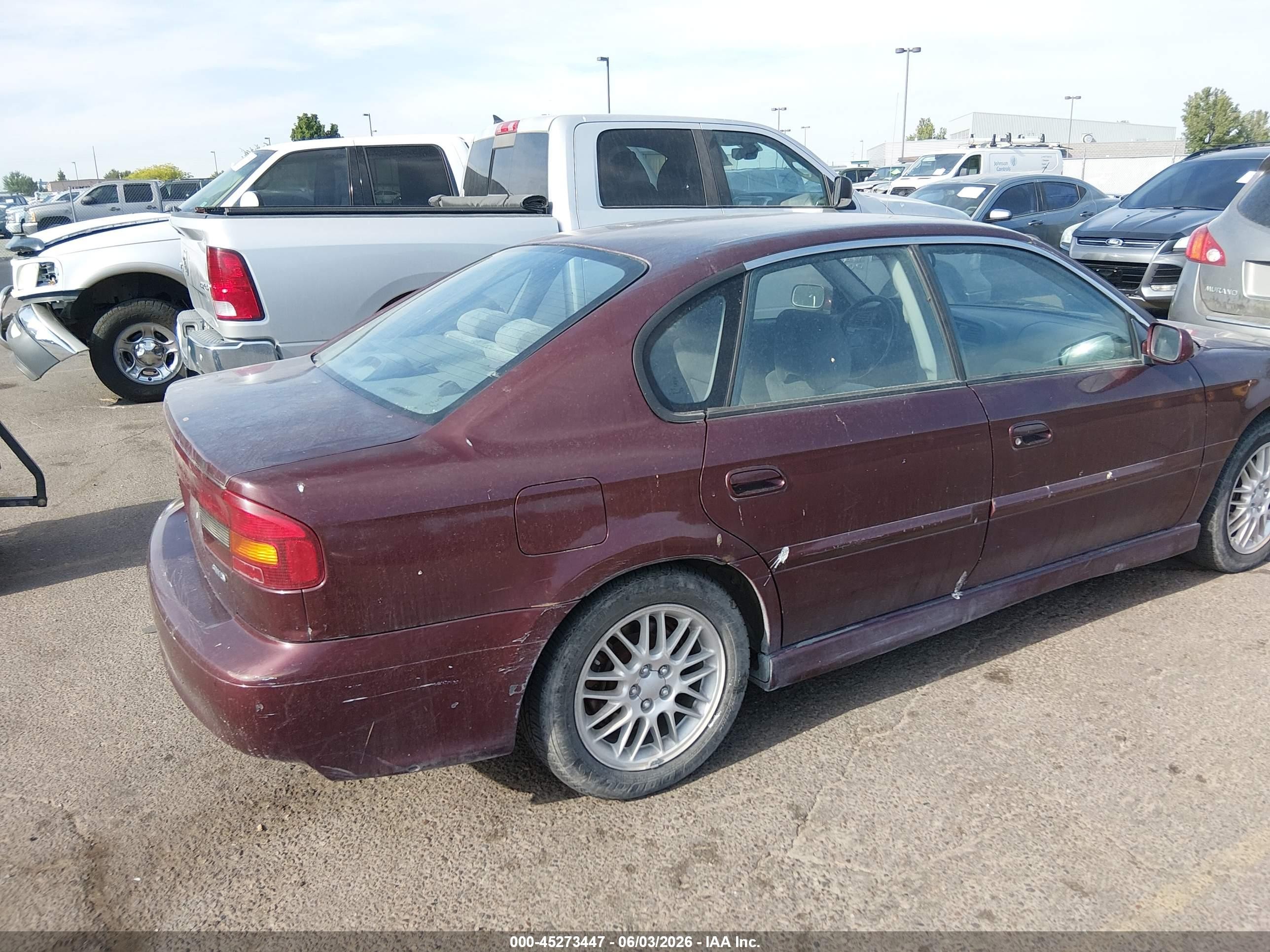 2001 Subaru Legacy Gt Maroon vin: 4S3BE645617203132