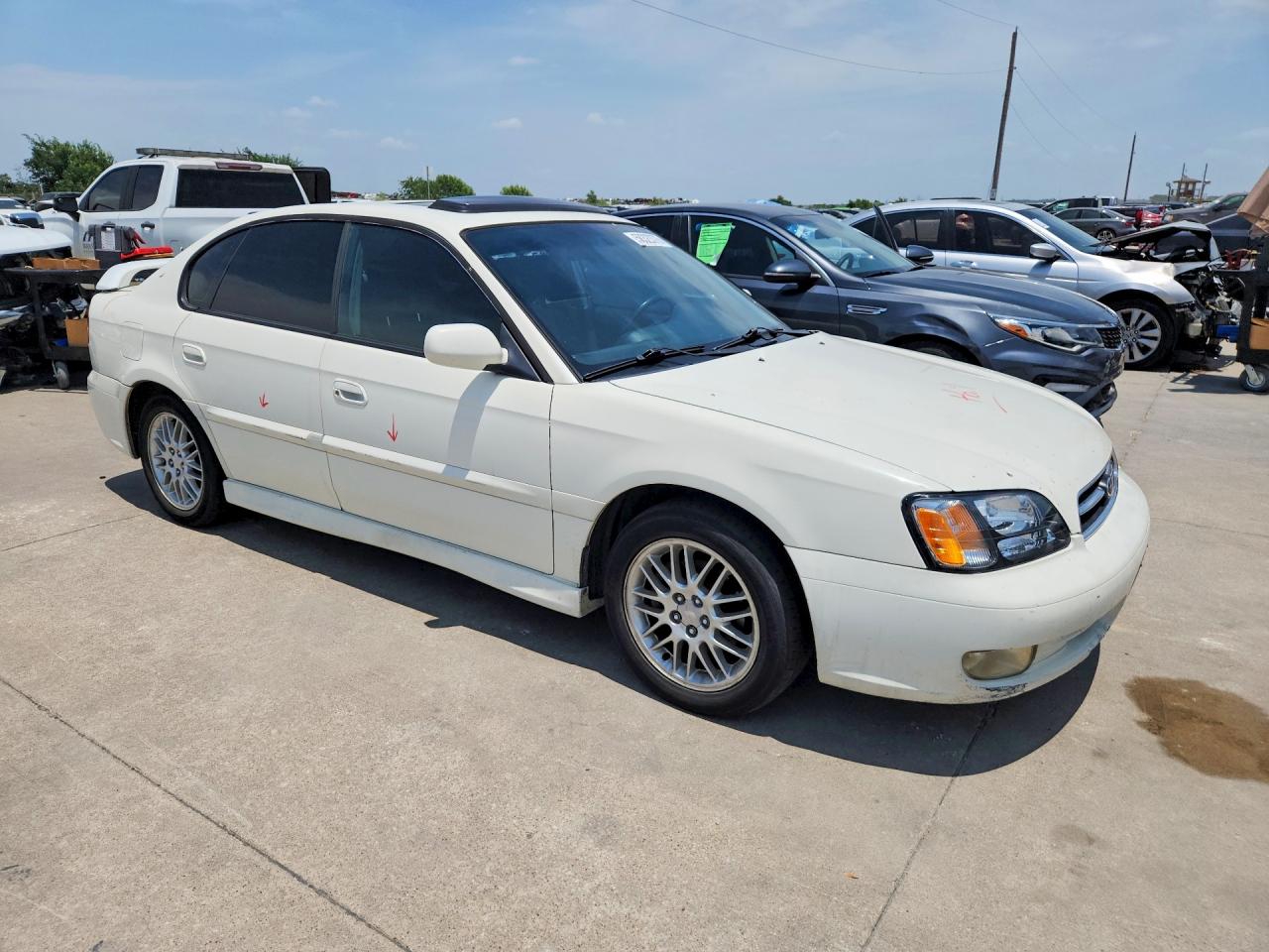 2000 Subaru Legacy Gt White vin: 4S3BE645XY6210195