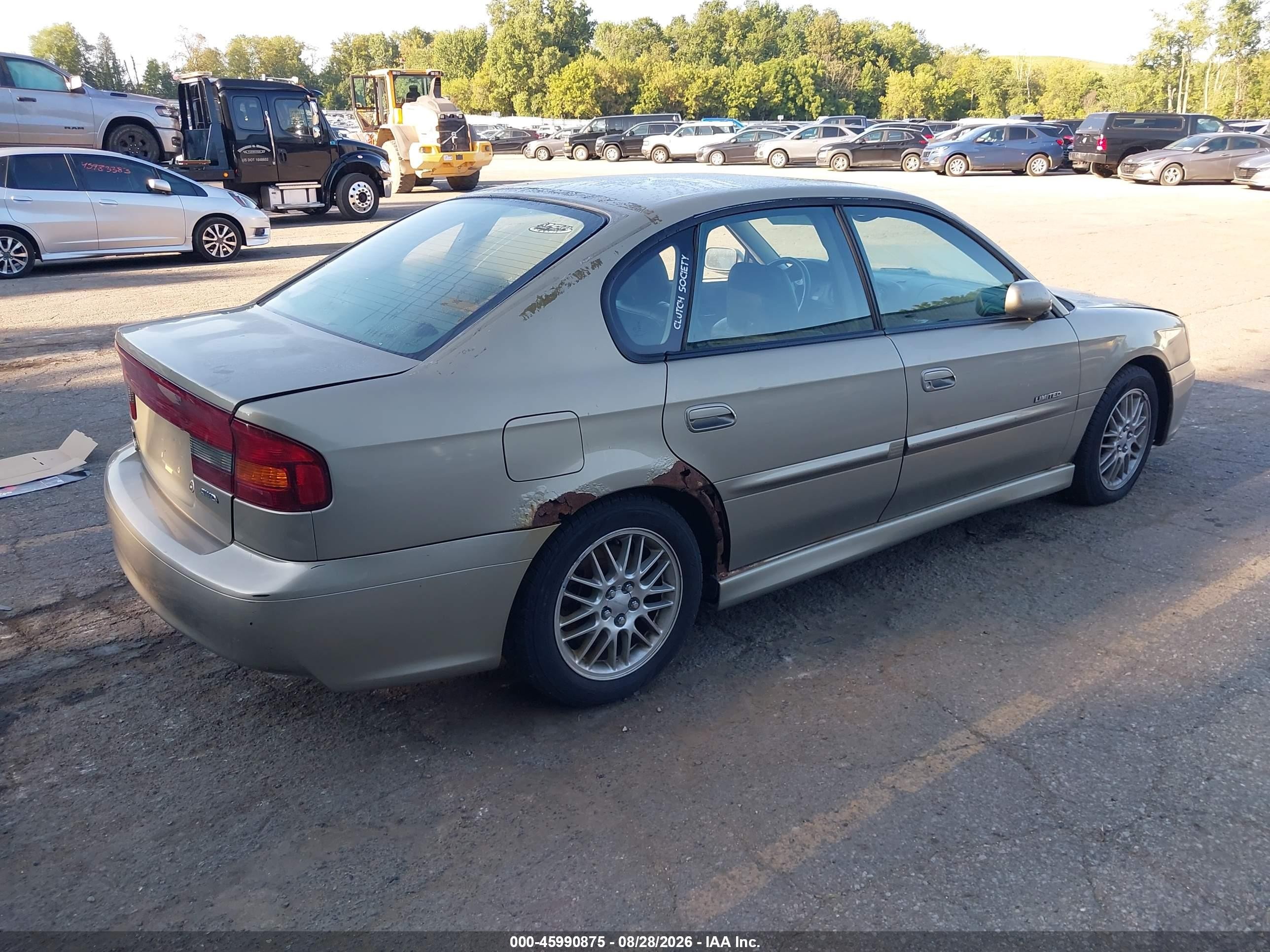 2002 Subaru Legacy Gt Limited Beige vin: 4S3BE656527206306