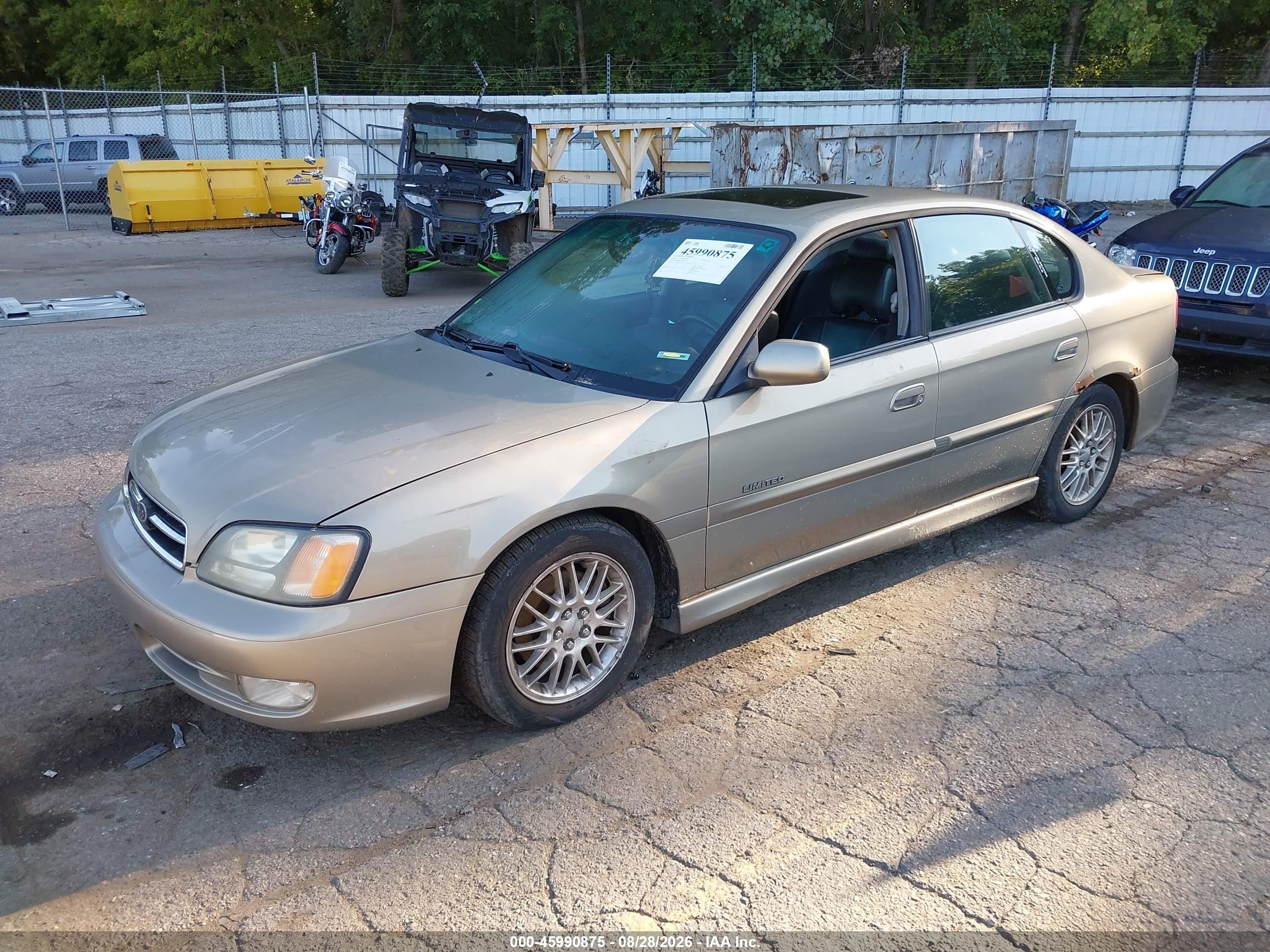 2002 Subaru Legacy Gt Limited Beige vin: 4S3BE656527206306