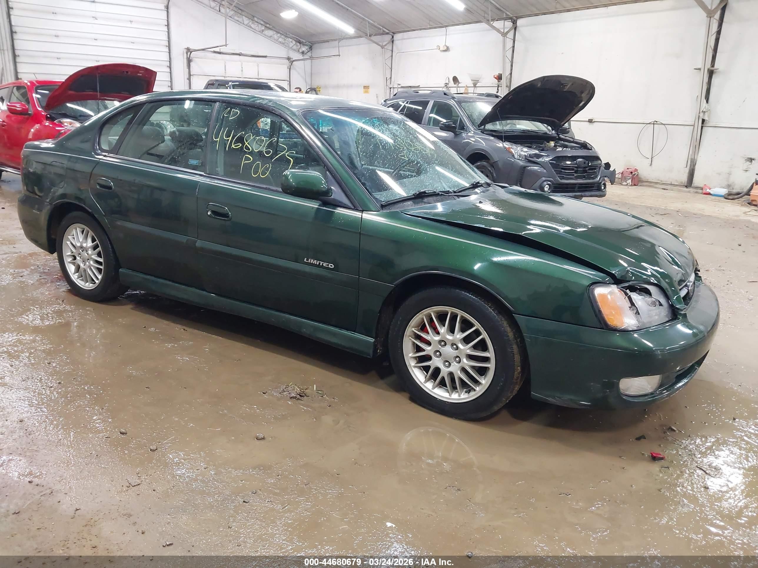 2000 Subaru Legacy Gt Limited Green vin: 4S3BE6569Y7202767