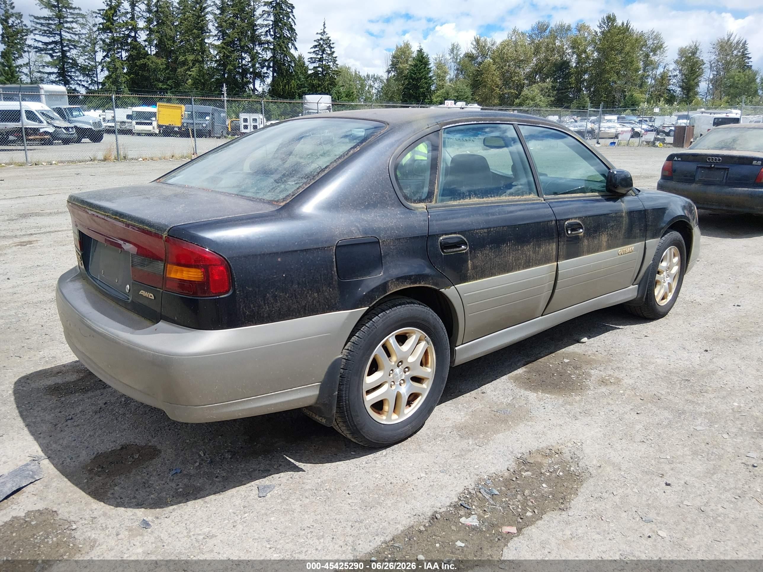 2001 Subaru Outback Limited Black vin: 4S3BE686517204422