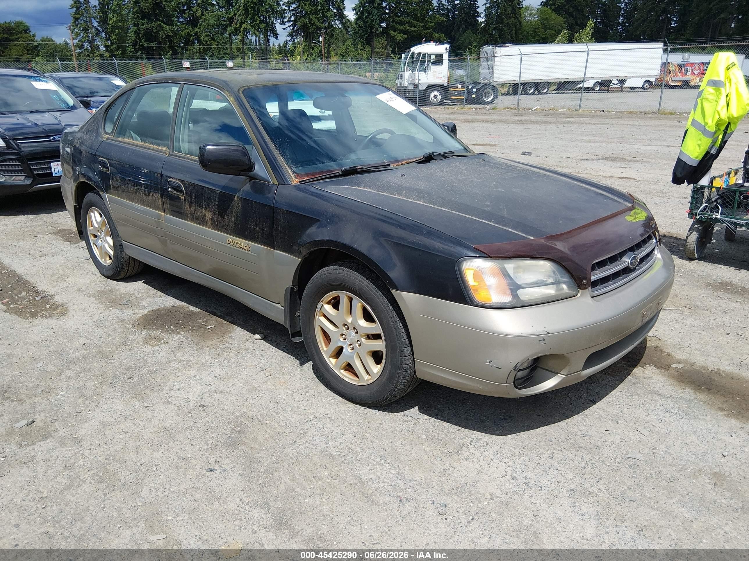 2001 Subaru Outback Limited Black vin: 4S3BE686517204422