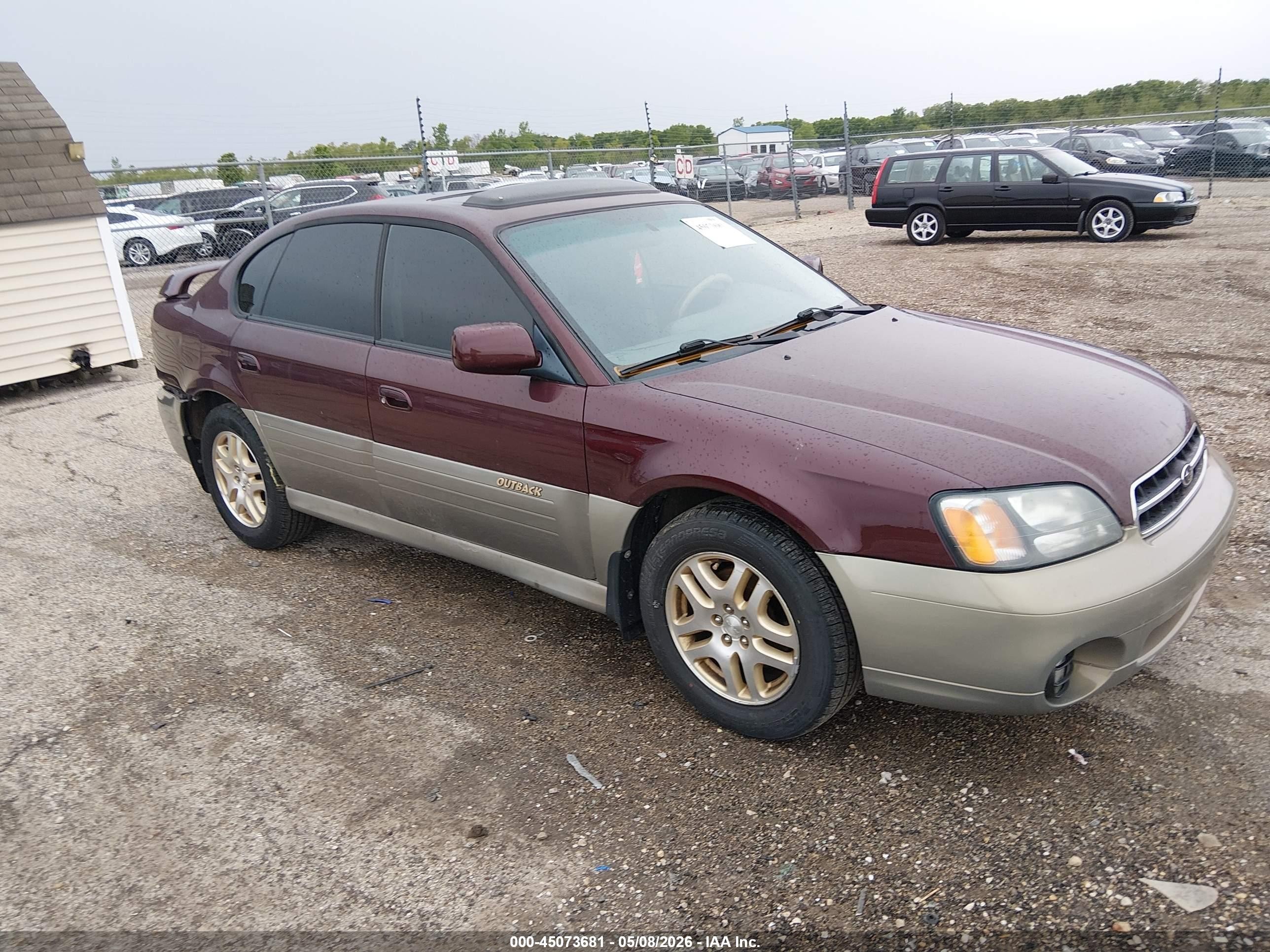 2001 Subaru Outback Limited Red vin: 4S3BE686717200050