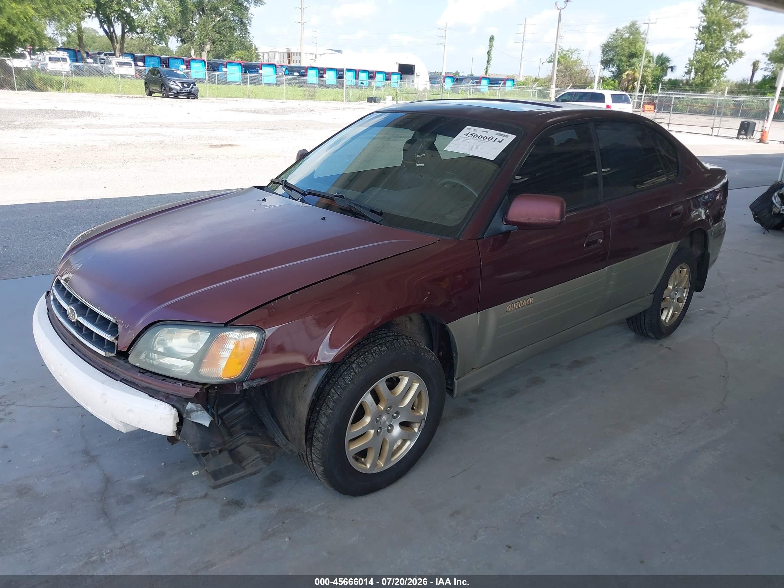 2000 Subaru Outback Limited Burgundy vin: 4S3BE6868Y7211150