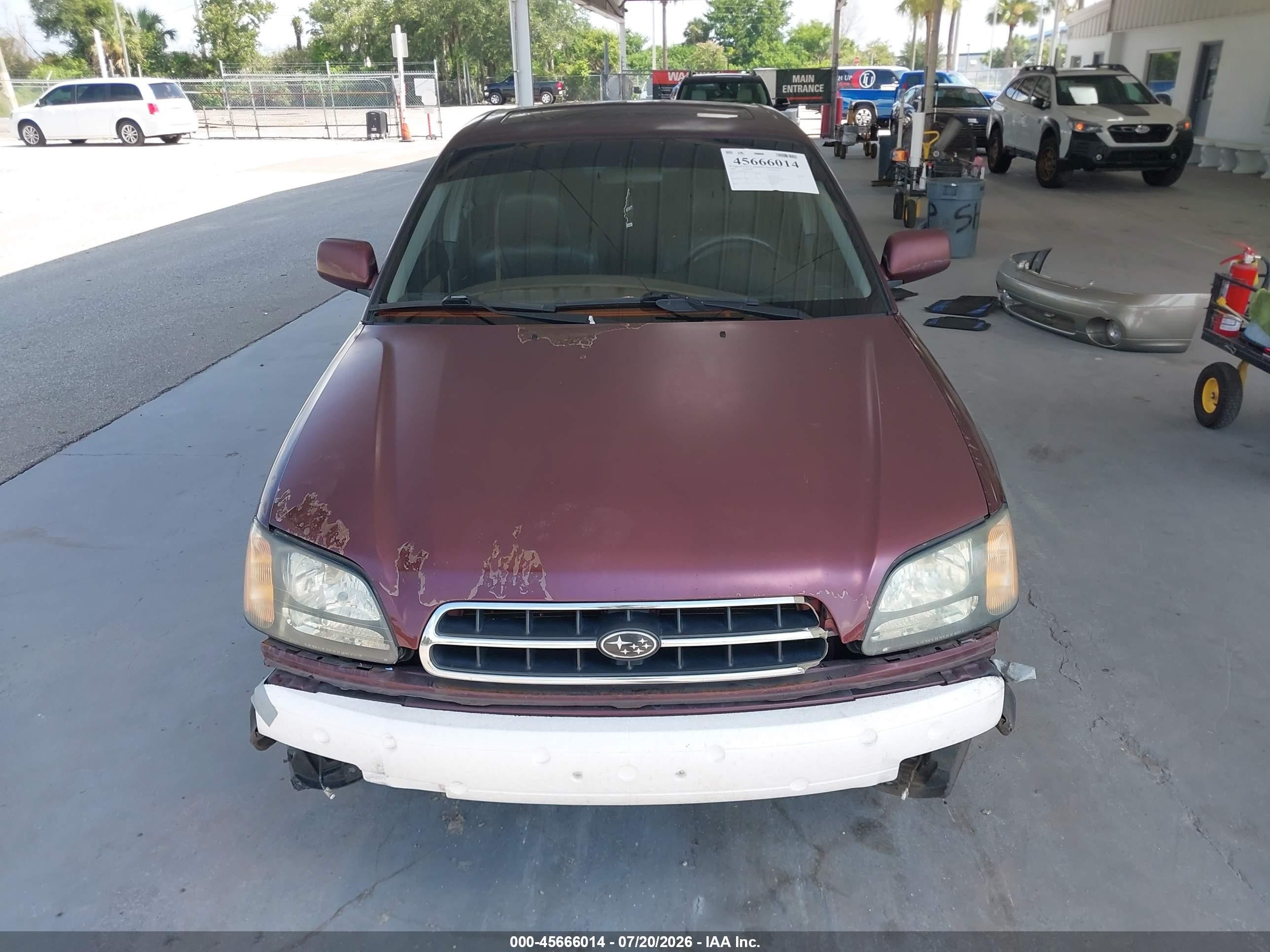 2000 Subaru Outback Limited Burgundy vin: 4S3BE6868Y7211150