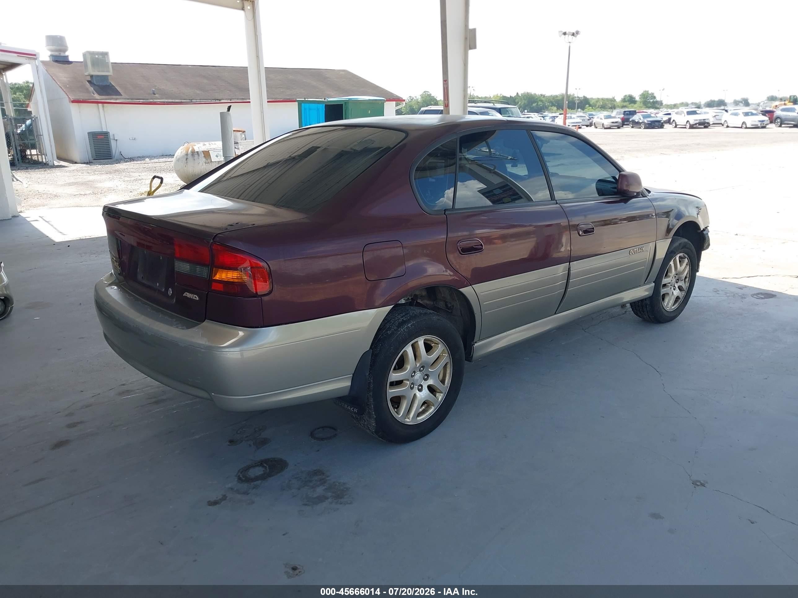 2000 Subaru Outback Limited Burgundy vin: 4S3BE6868Y7211150