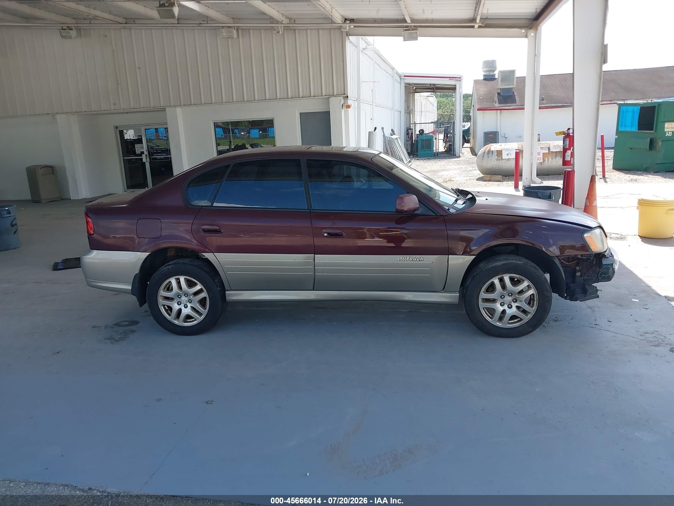 2000 Subaru Outback Limited Burgundy vin: 4S3BE6868Y7211150