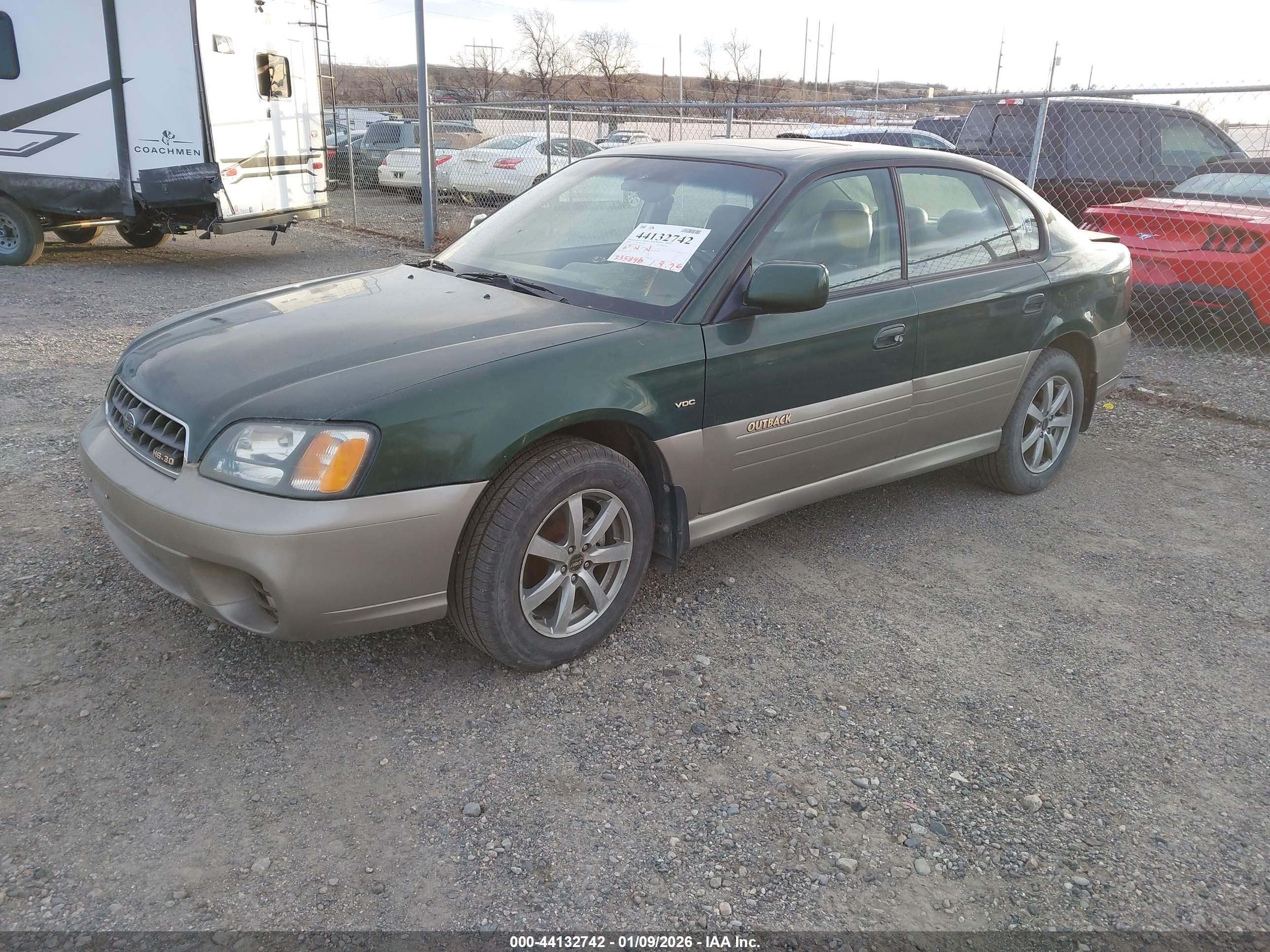 2003 Subaru Outback H6-3.0/h6-3.0 Vdc Green vin: 4S3BE896237200289