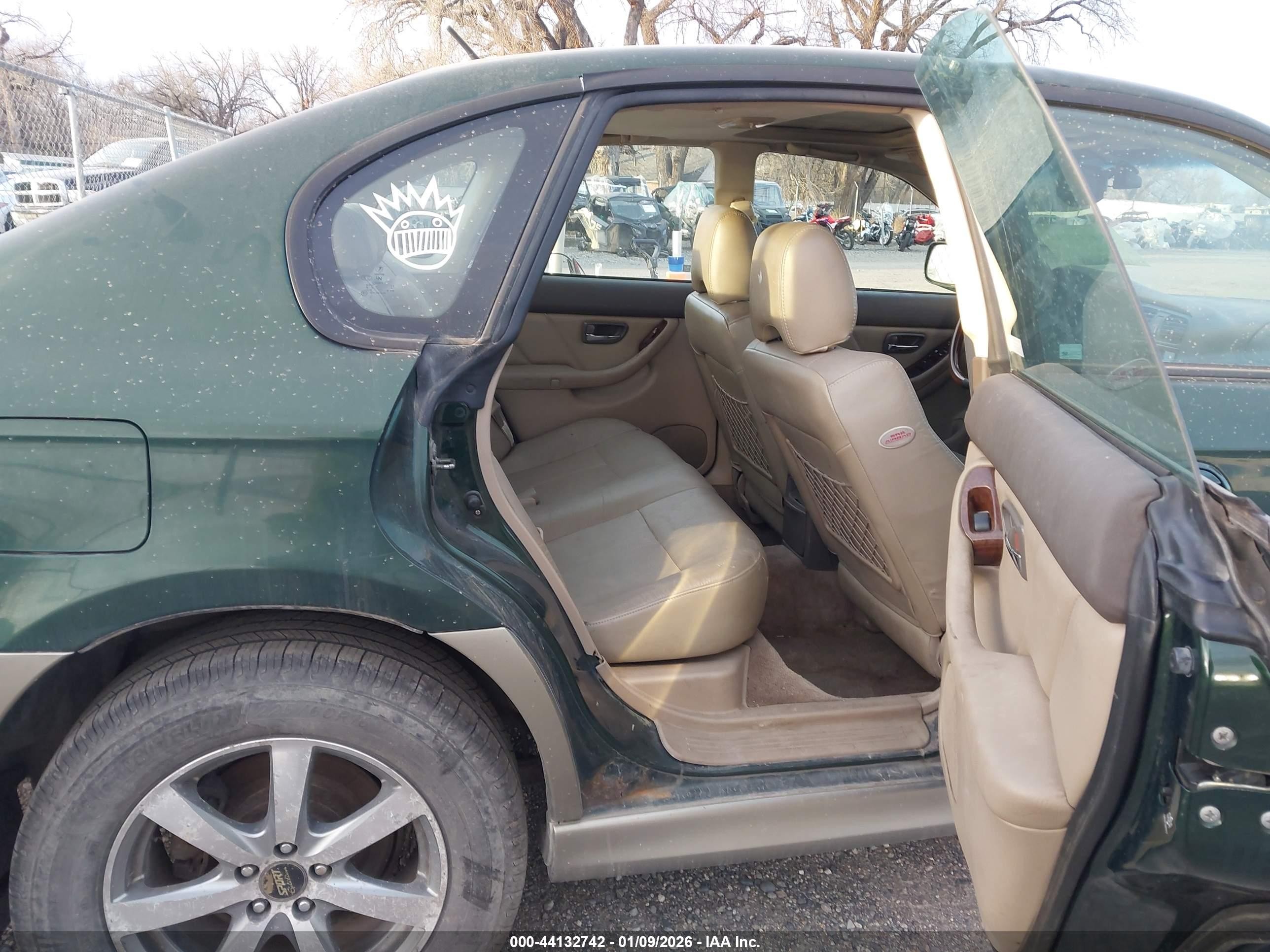 2003 Subaru Outback H6-3.0/h6-3.0 Vdc Green vin: 4S3BE896237200289