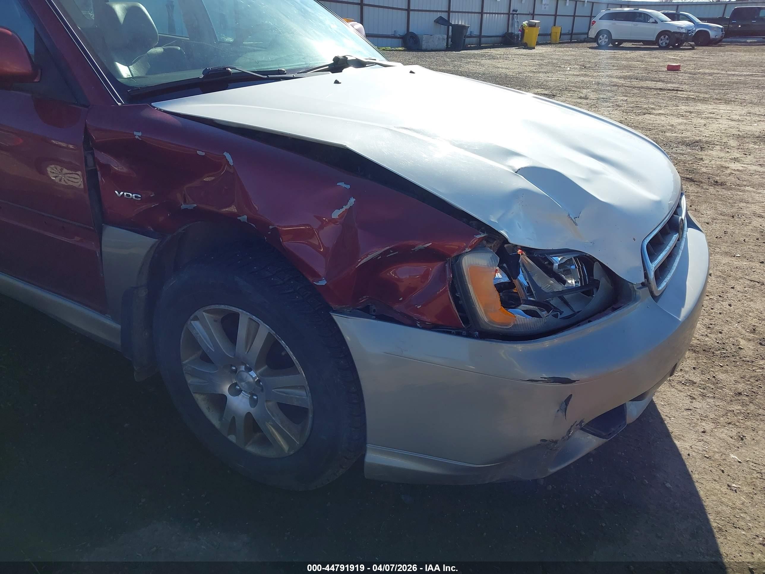 2004 Subaru Outback H6-3.0/h6-3.0 Vdc Red vin: 4S3BE896547203124