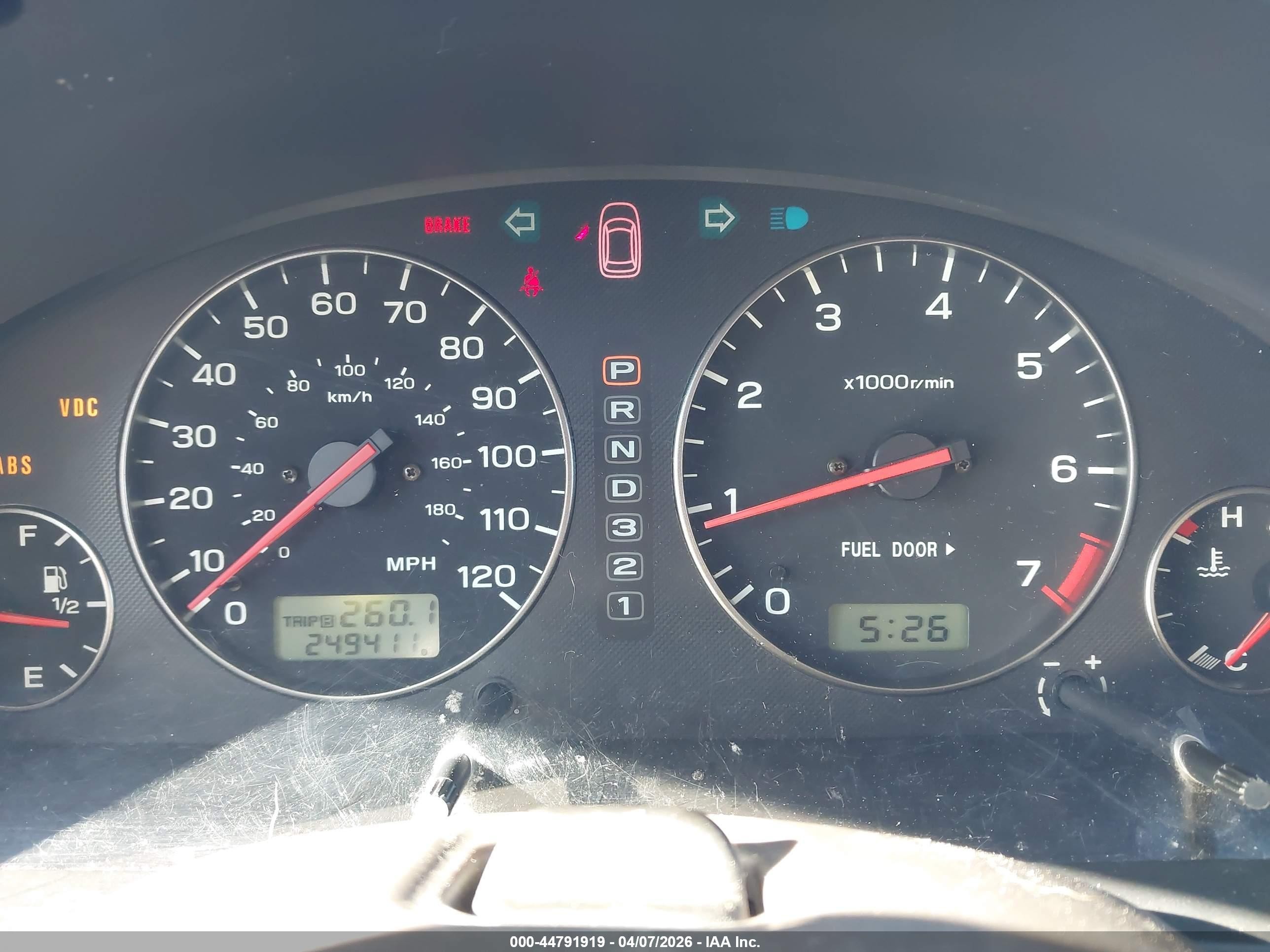 2004 Subaru Outback H6-3.0/h6-3.0 Vdc Red vin: 4S3BE896547203124