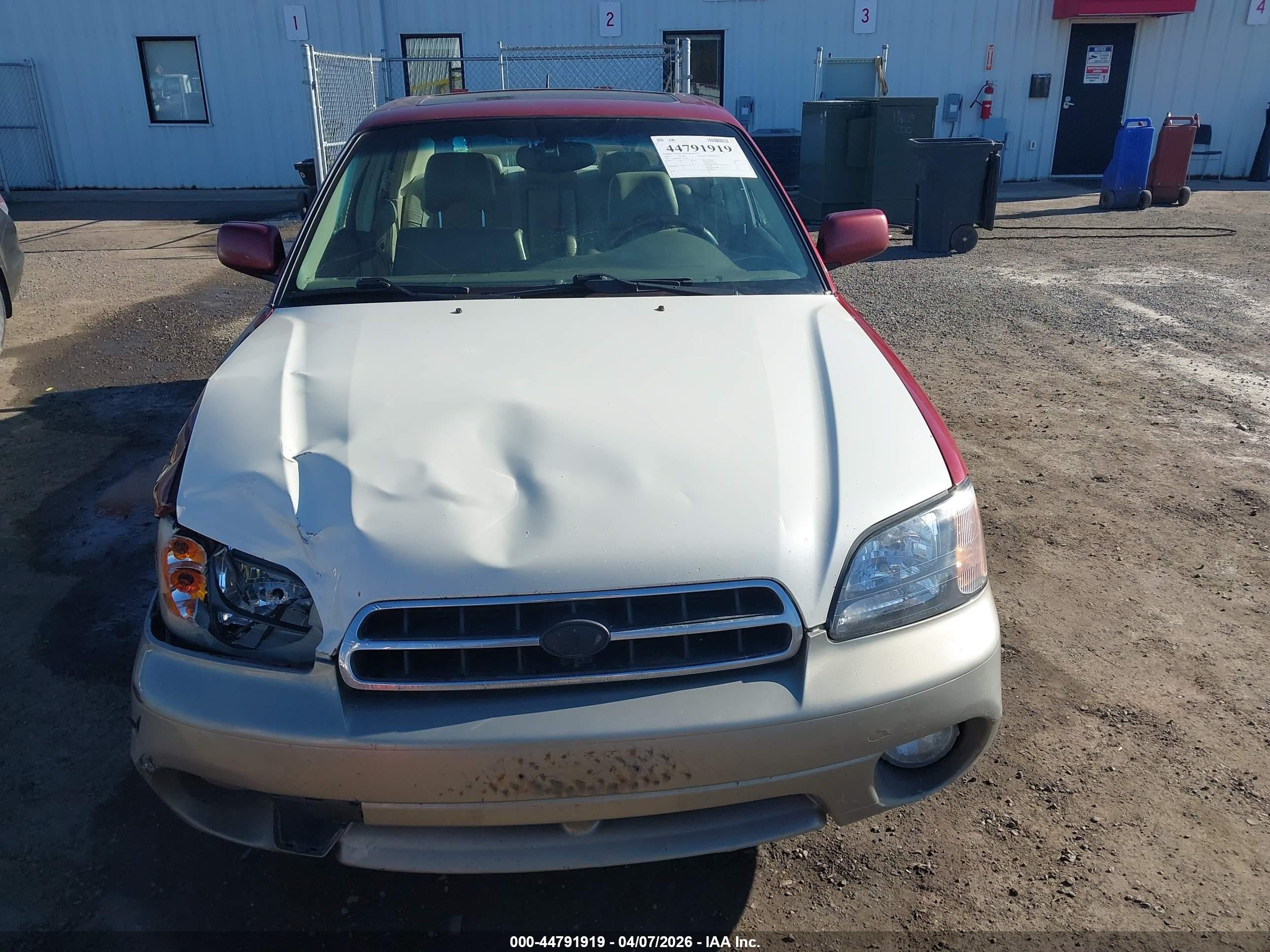 2004 Subaru Outback H6-3.0/h6-3.0 Vdc Red vin: 4S3BE896547203124
