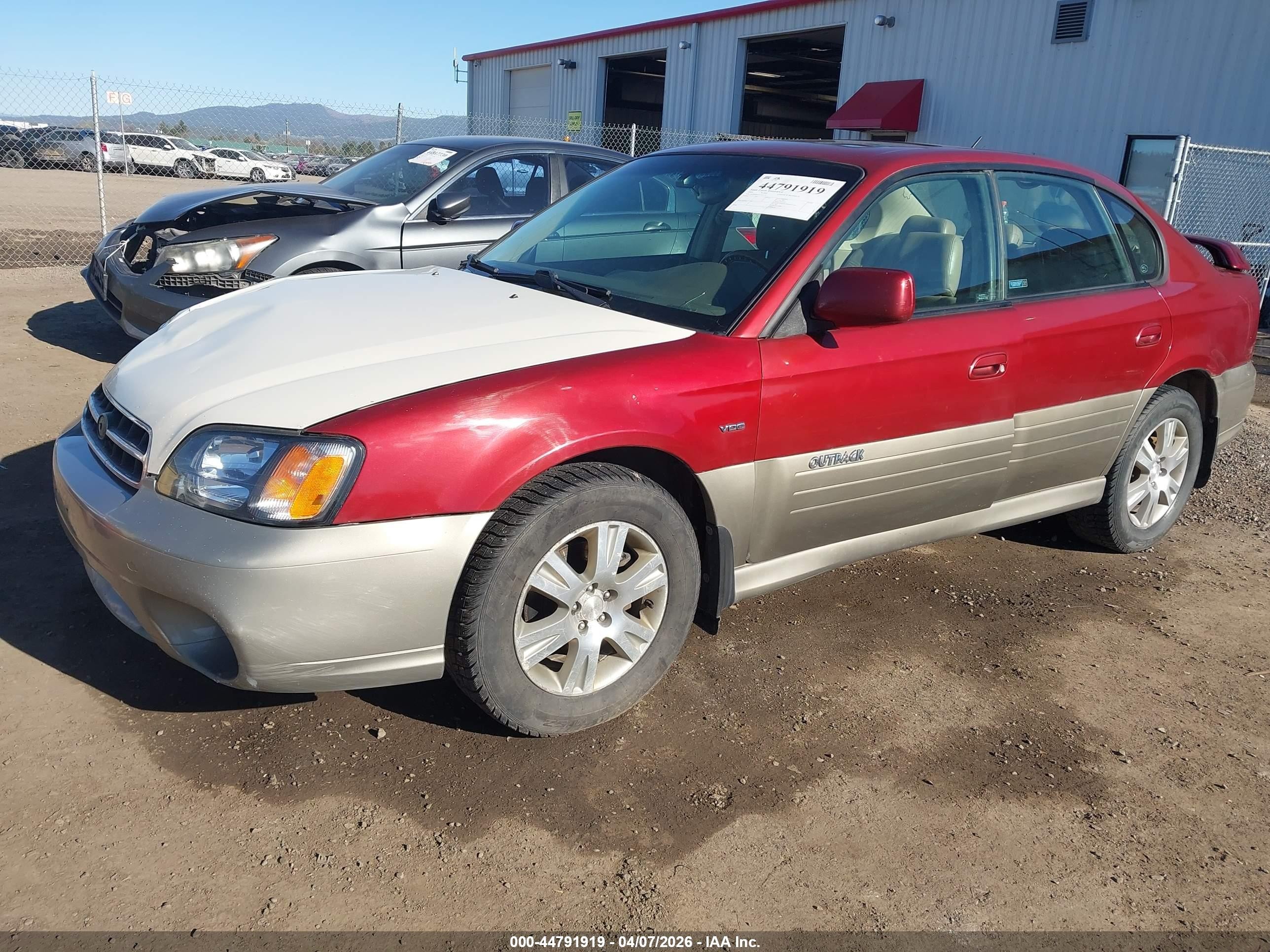 2004 Subaru Outback H6-3.0/h6-3.0 Vdc Red vin: 4S3BE896547203124