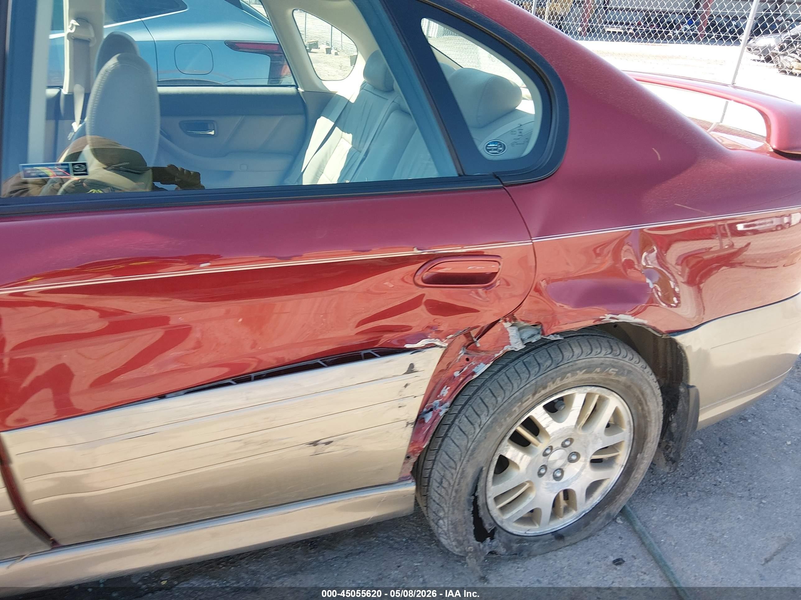 2002 Subaru Outback H6-3.0/h6-3.0 Vdc Red vin: 4S3BE896927202619
