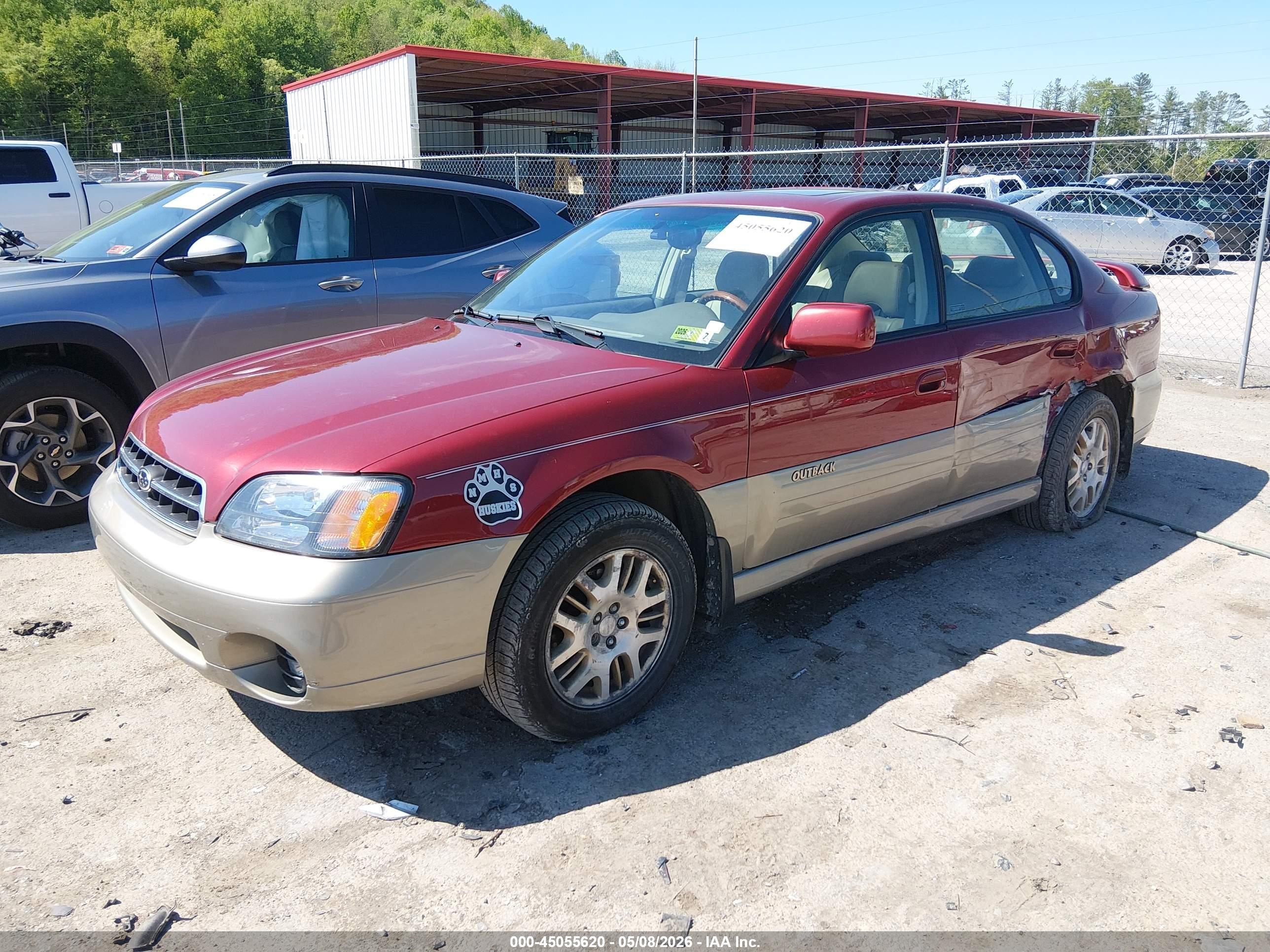2002 Subaru Outback H6-3.0/h6-3.0 Vdc Red vin: 4S3BE896927202619