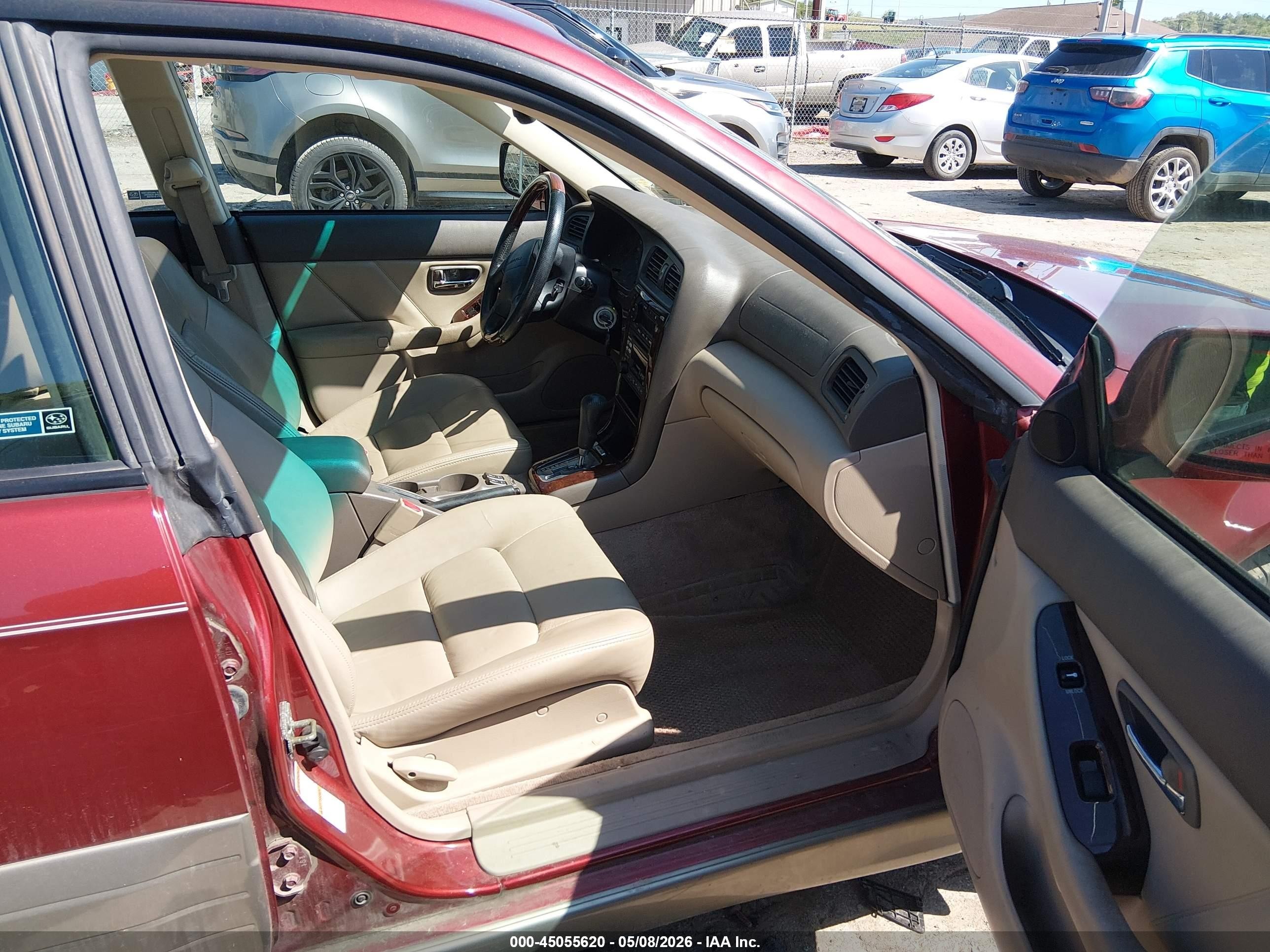2002 Subaru Outback H6-3.0/h6-3.0 Vdc Red vin: 4S3BE896927202619