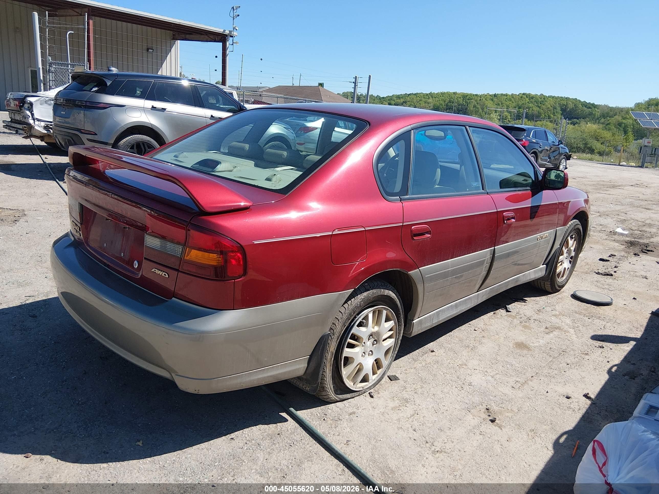 2002 Subaru Outback H6-3.0/h6-3.0 Vdc Red vin: 4S3BE896927202619