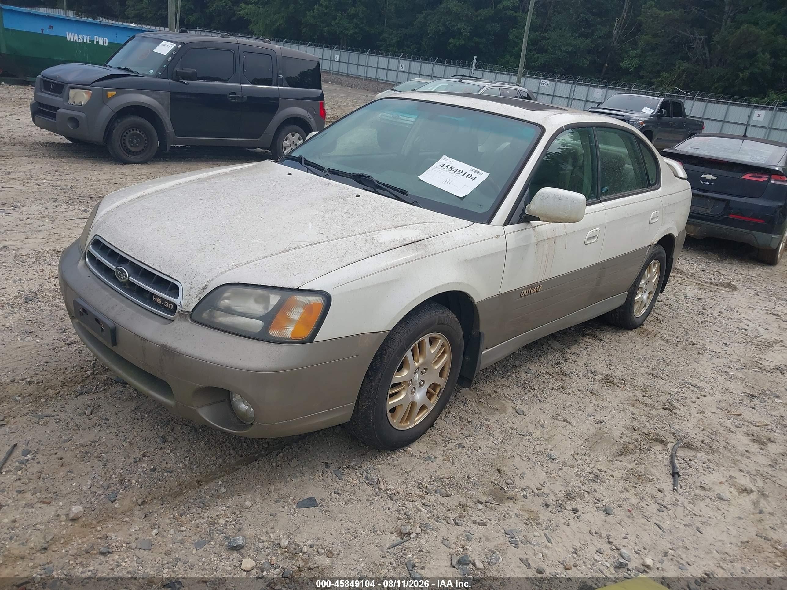 2002 Subaru Outback H6-3.0/h6-3.0 Vdc White vin: 4S3BE896927205519