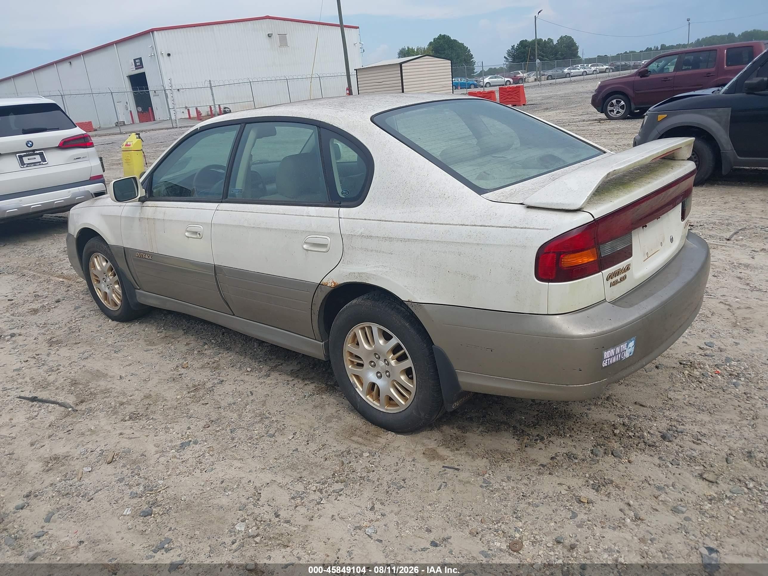 2002 Subaru Outback H6-3.0/h6-3.0 Vdc White vin: 4S3BE896927205519