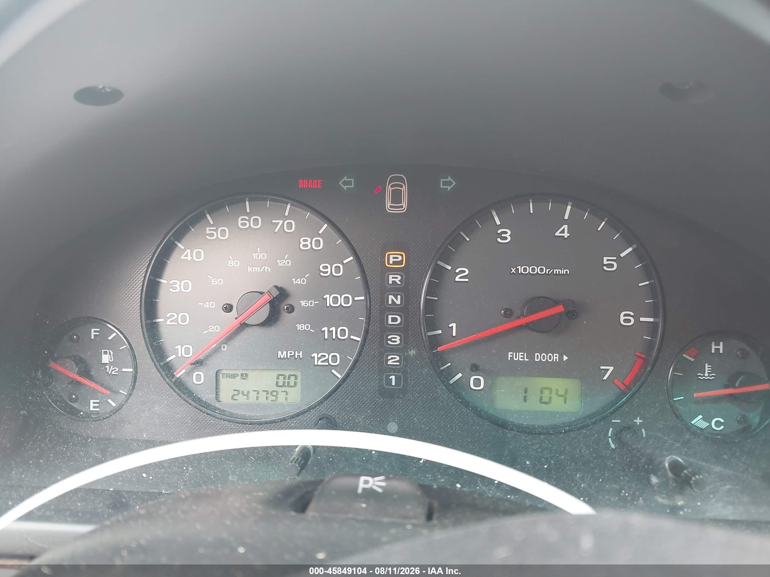 2002 Subaru Outback H6-3.0/h6-3.0 Vdc White vin: 4S3BE896927205519
