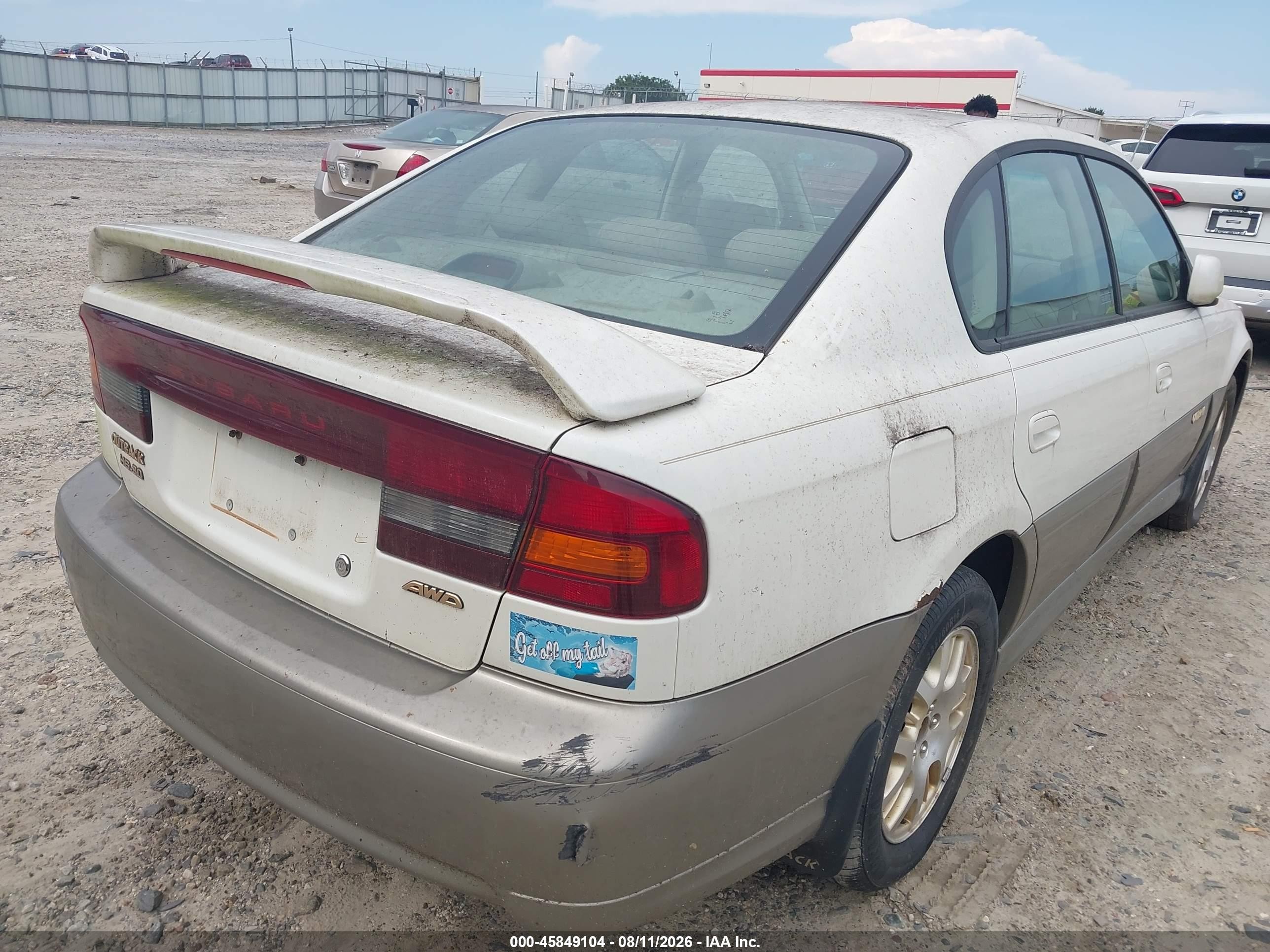 2002 Subaru Outback H6-3.0/h6-3.0 Vdc White vin: 4S3BE896927205519