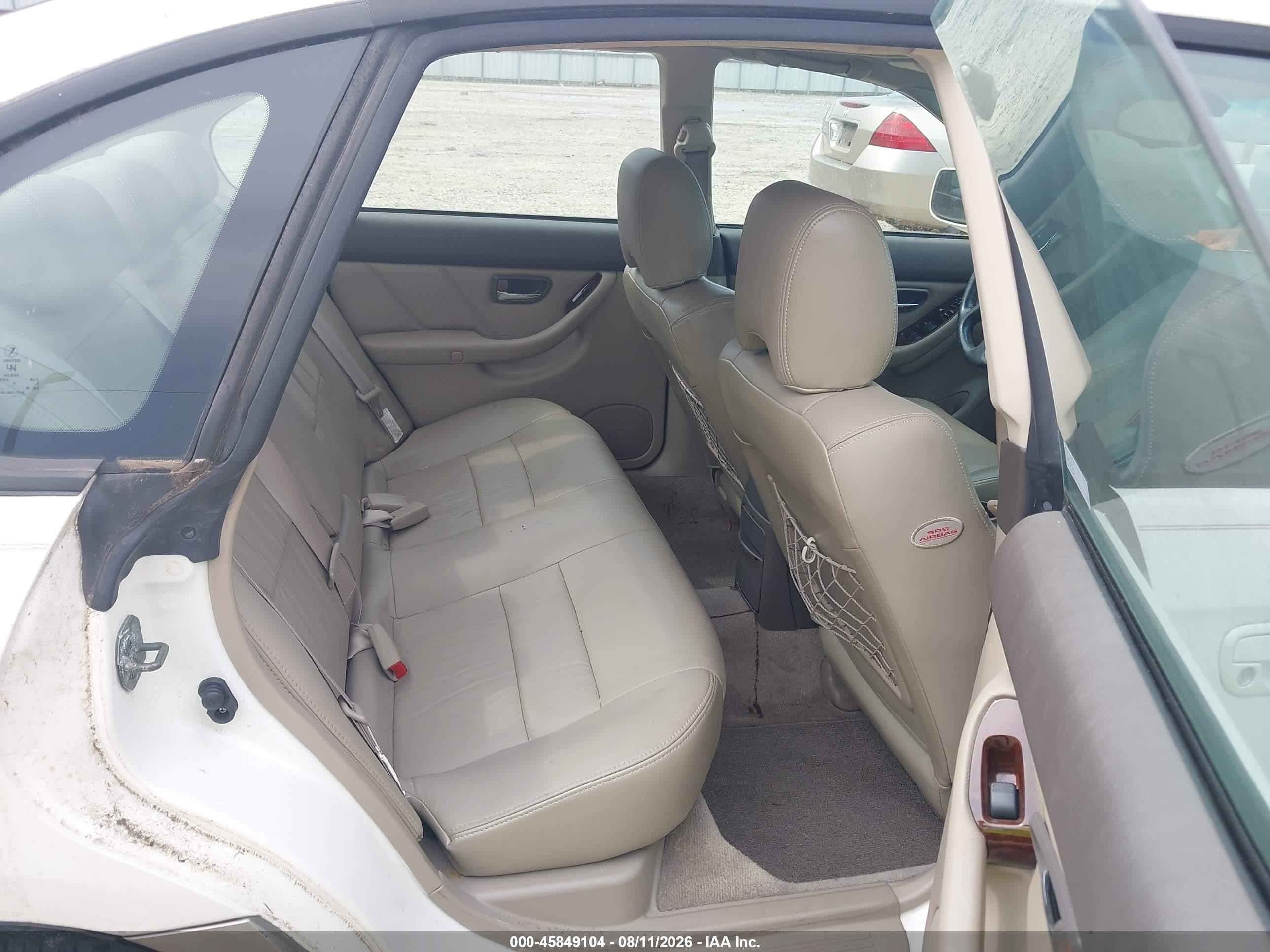 2002 Subaru Outback H6-3.0/h6-3.0 Vdc White vin: 4S3BE896927205519