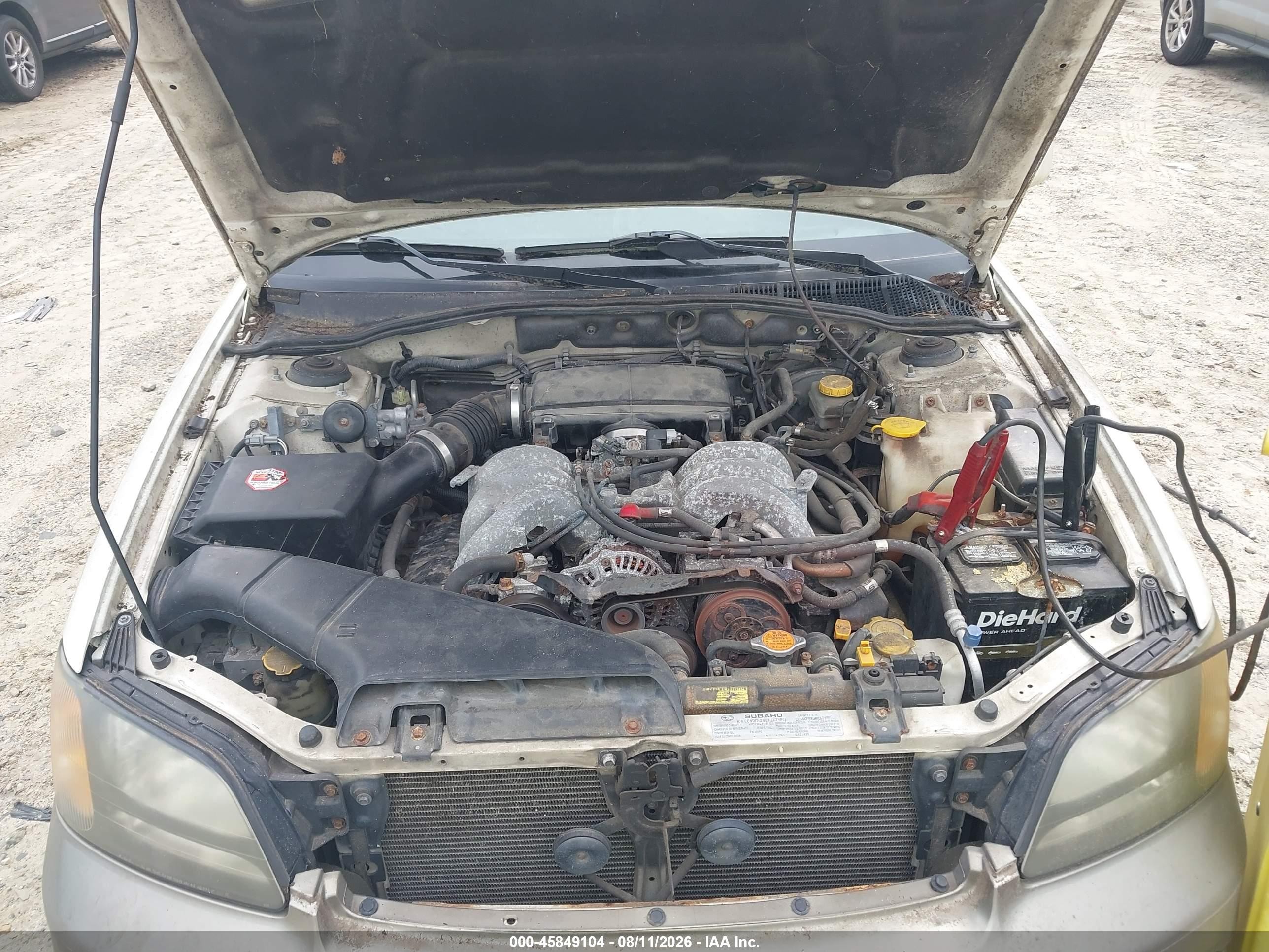 2002 Subaru Outback H6-3.0/h6-3.0 Vdc White vin: 4S3BE896927205519