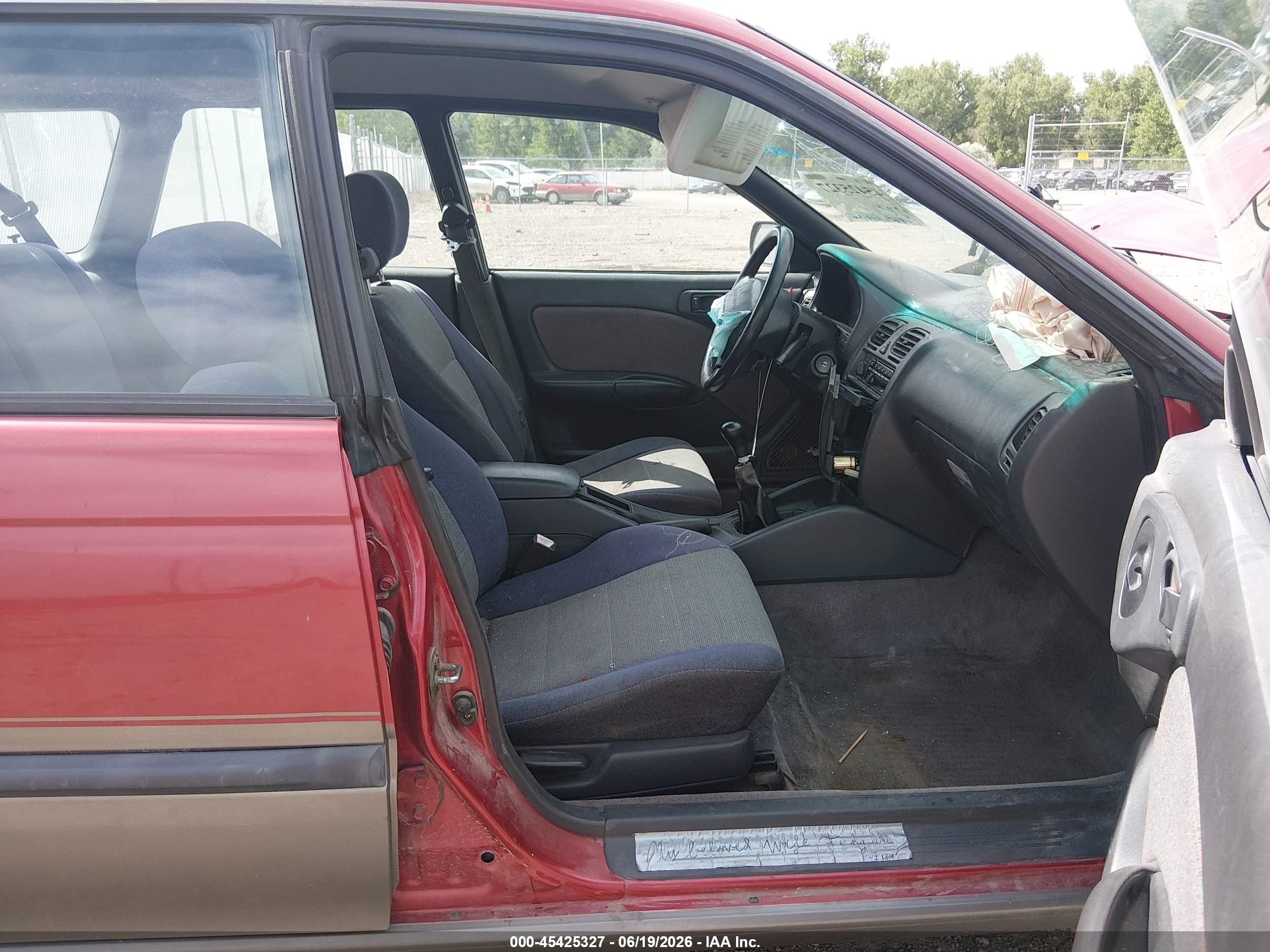 1996 Subaru Legacy Outback Red vin: 4S3BG4851T6380804