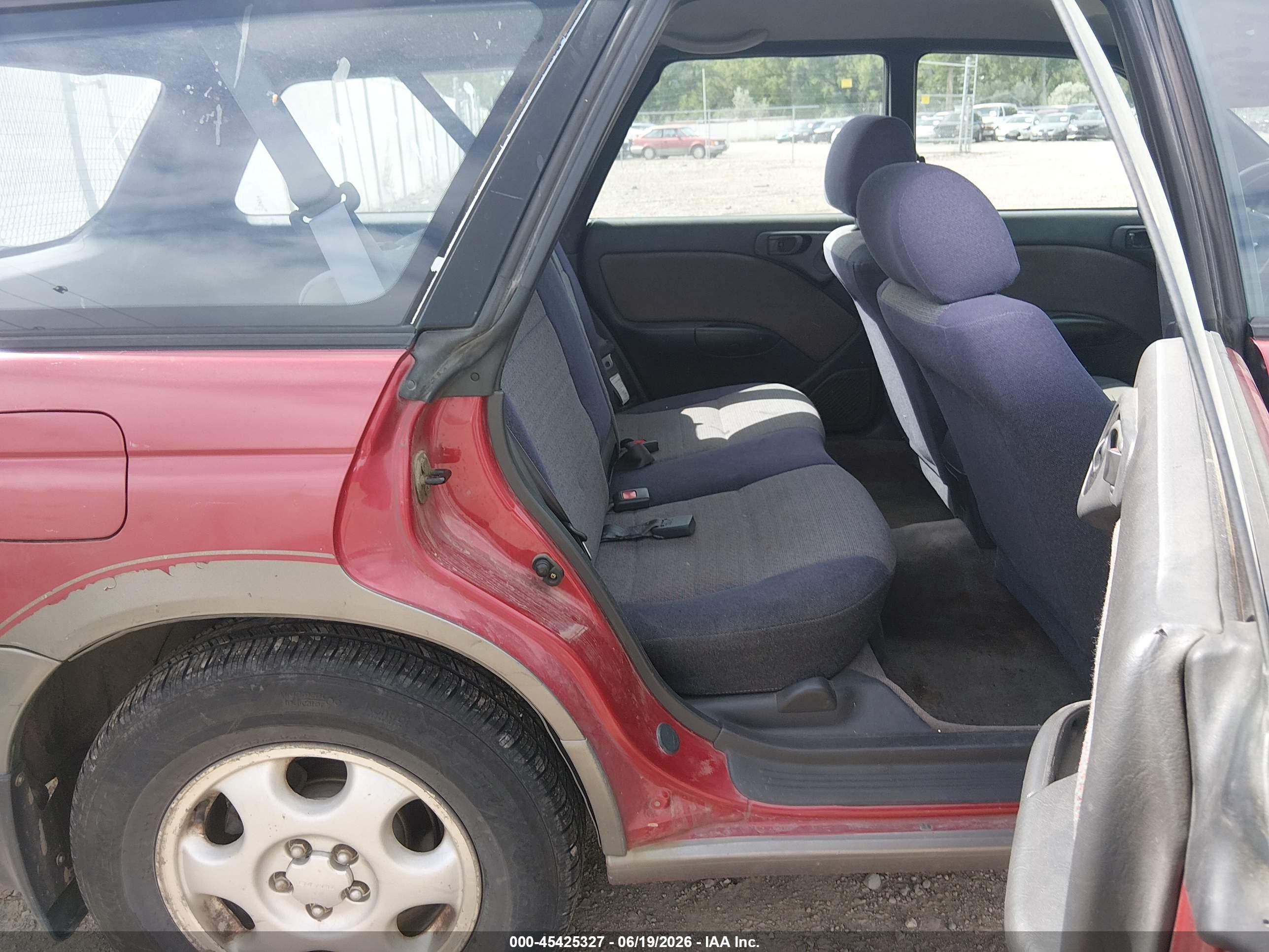 1996 Subaru Legacy Outback Red vin: 4S3BG4851T6380804