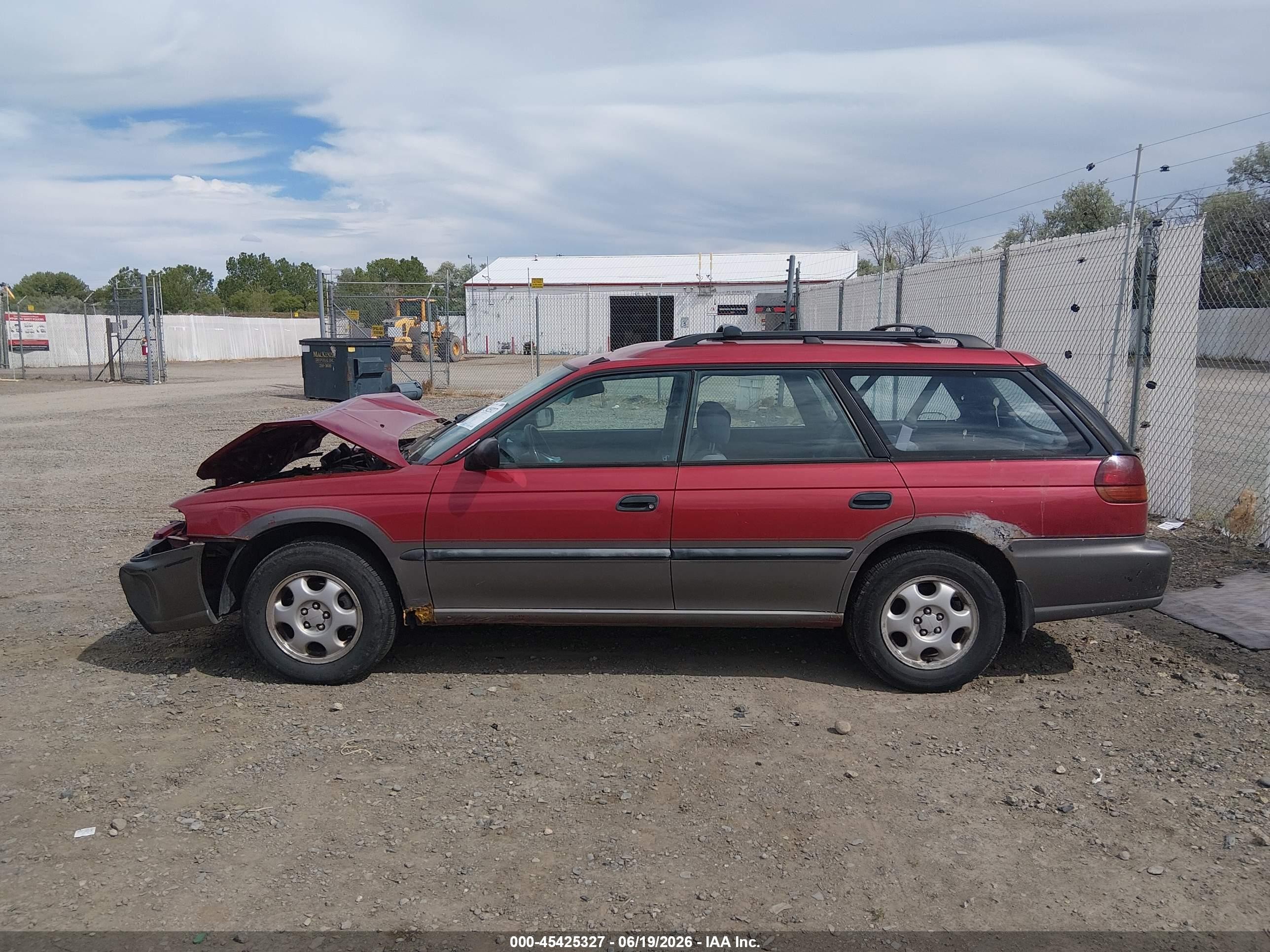 1996 Subaru Legacy Outback Red vin: 4S3BG4851T6380804
