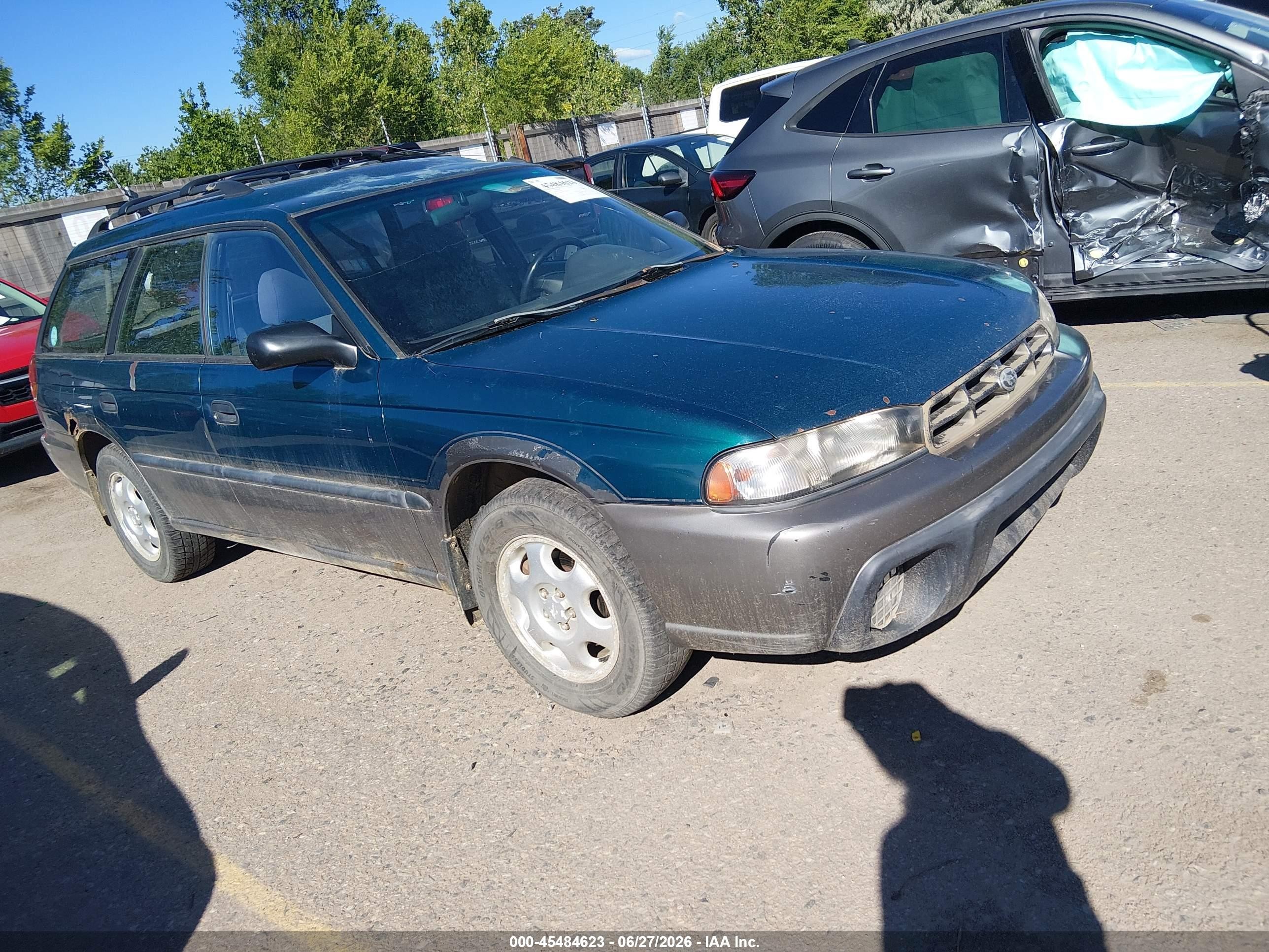 1996 Subaru Legacy Outback Зеленый vin: 4S3BG4857T6974121
