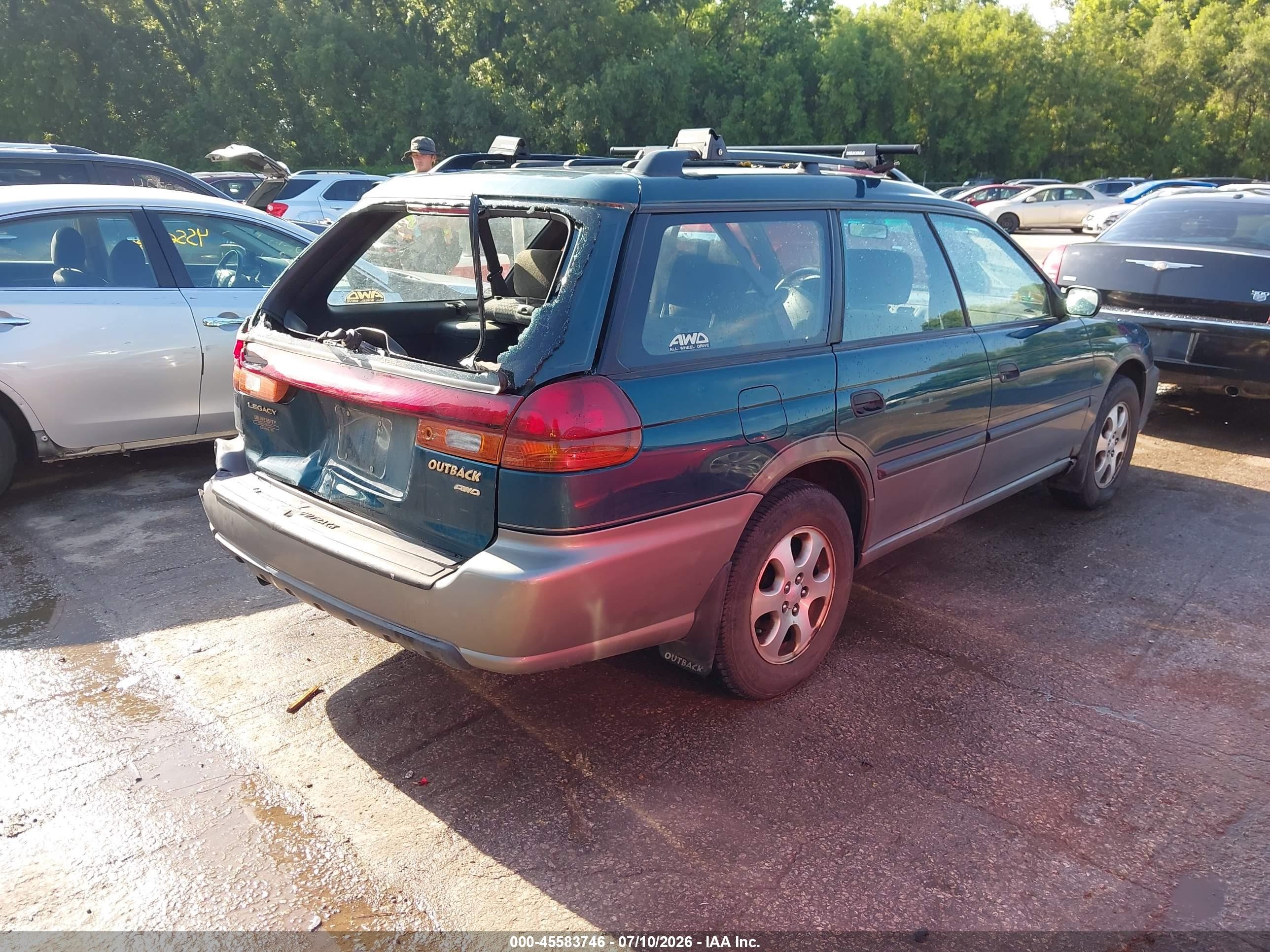 1999 Subaru Legacy 30th Ann. Outback Ltd./outback Green vin: 4S3BG6850X6653930