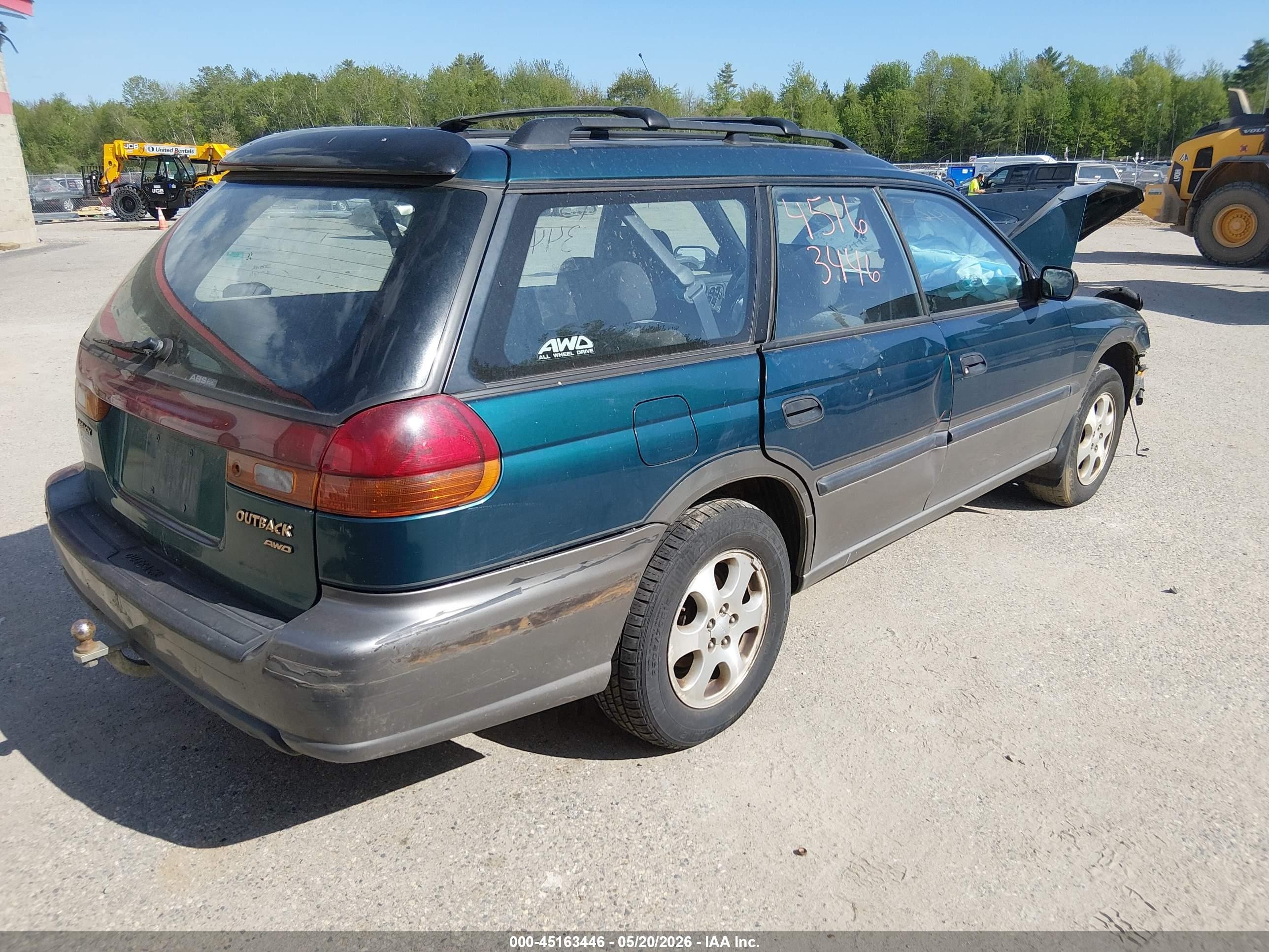 1999 Subaru Legacy 30th Ann. Outback Ltd./outback Green vin: 4S3BG6850X7615057
