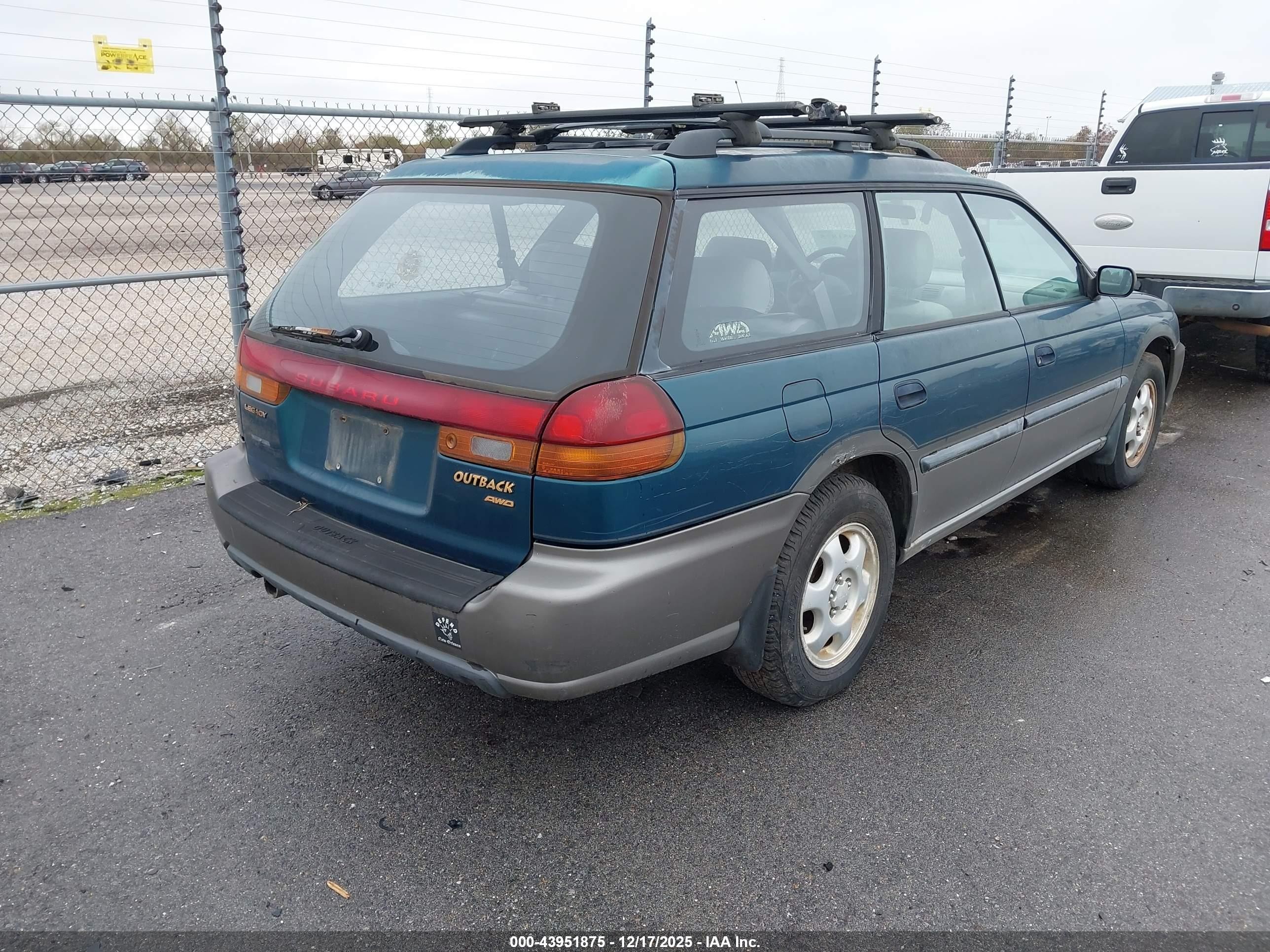 1997 Subaru Legacy Outback/outback Limited Green vin: 4S3BG6852V7608060