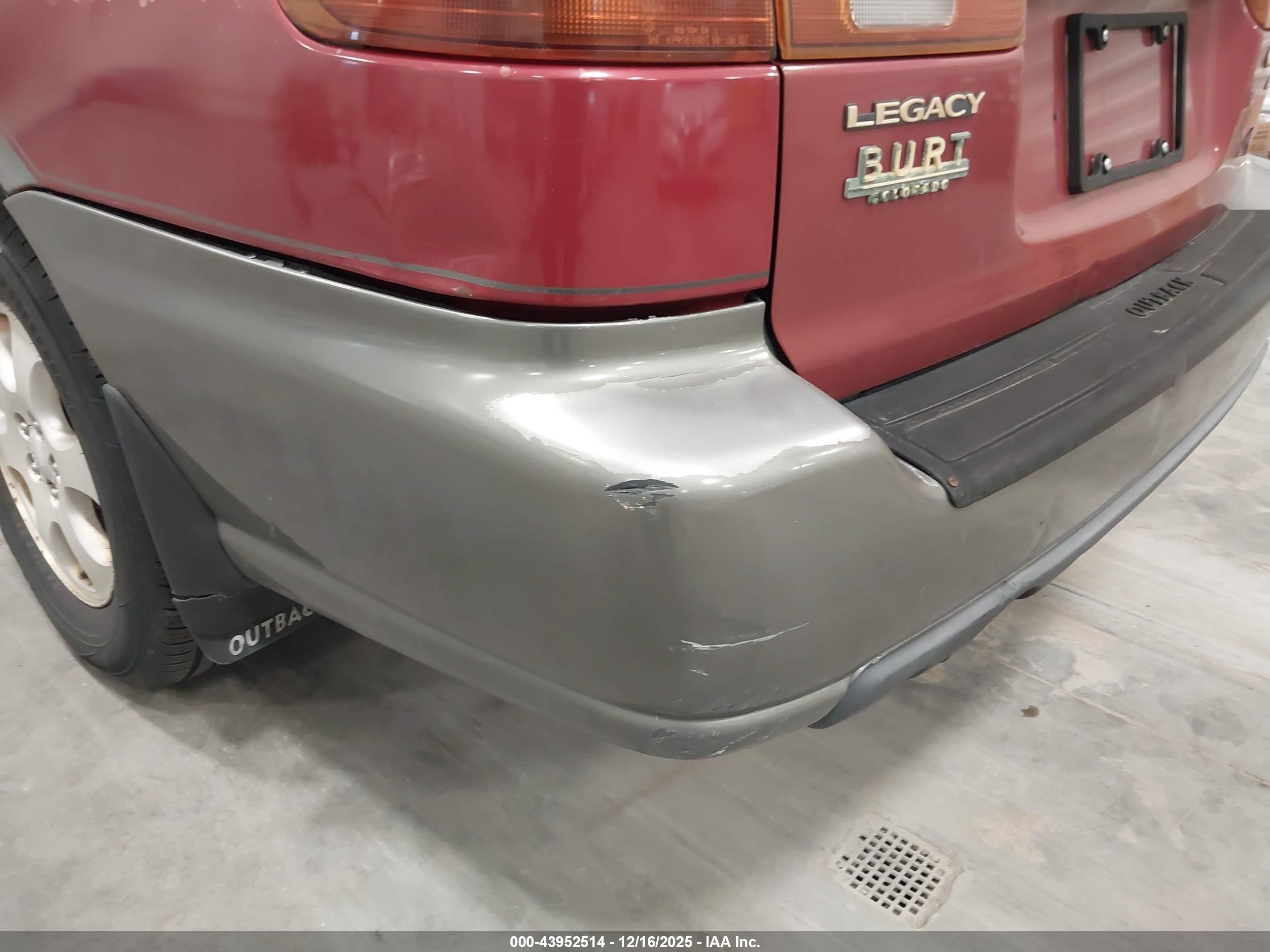 1998 Subaru Legacy Outback/outback Limited/outback Ltd 30th Ann Красный vin: 4S3BG6852W6614920