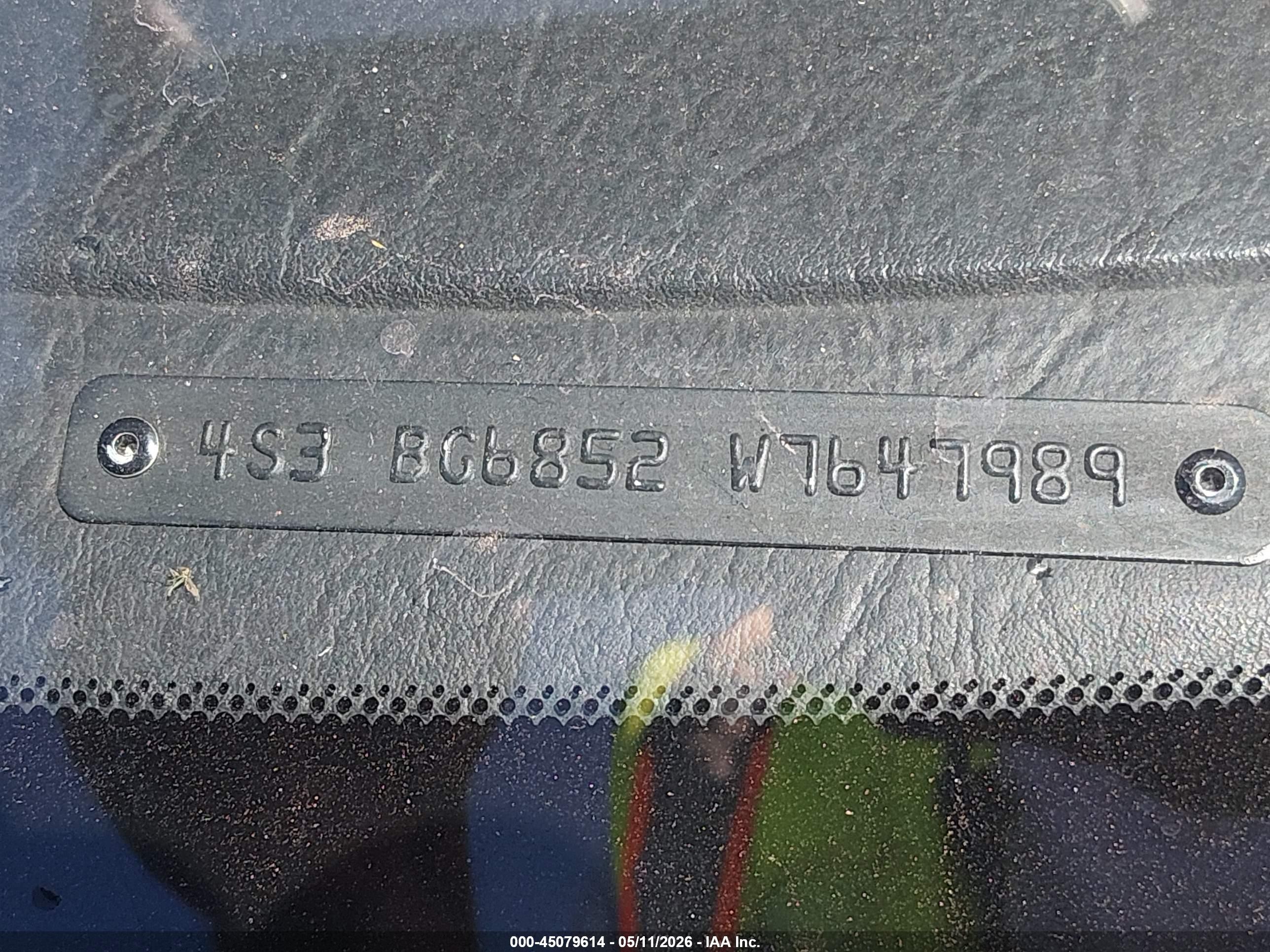 1998 Subaru Legacy Outback/outback Limited/outback Sport Бирюзовый vin: 4S3BG6852W7647989