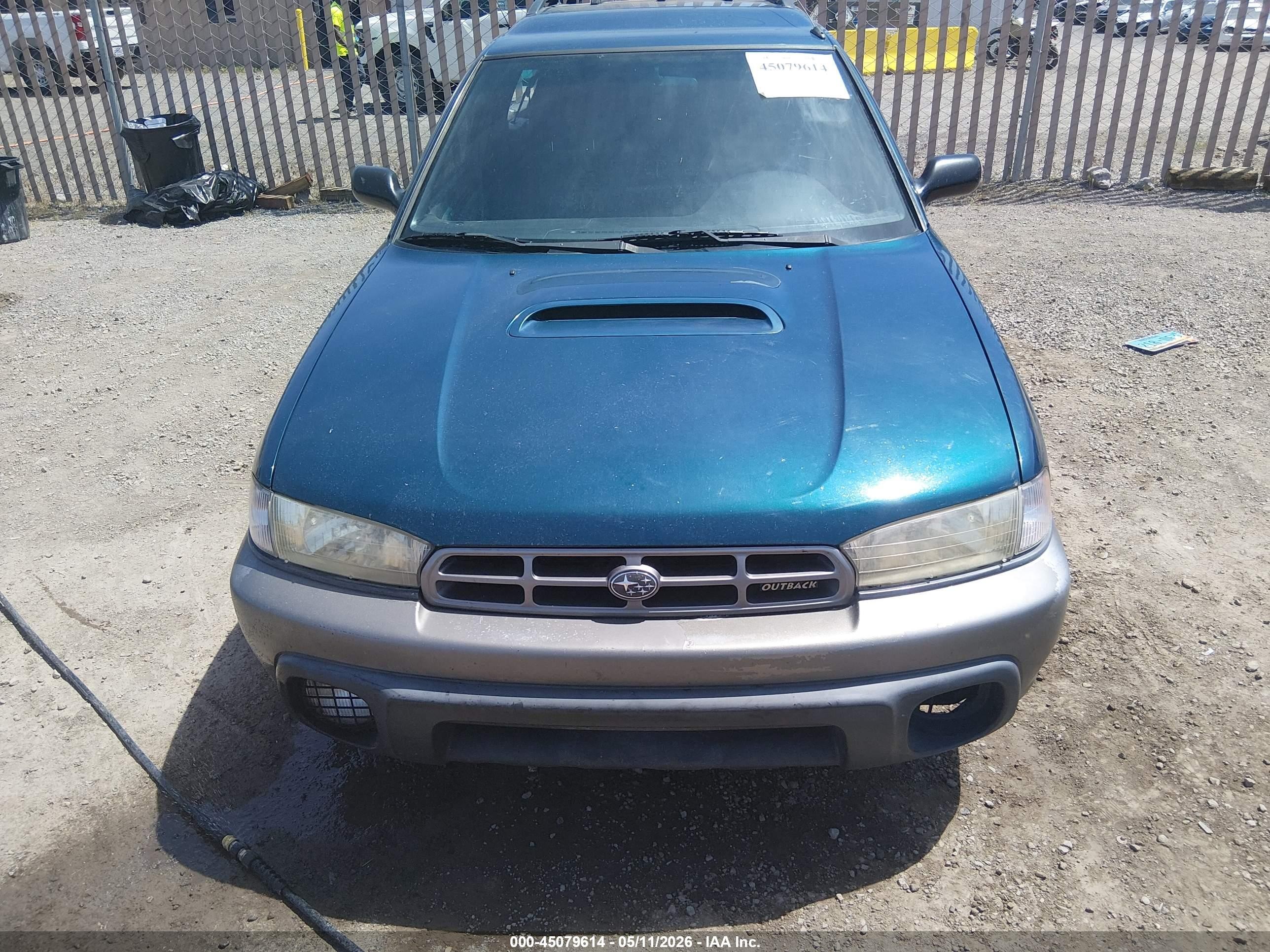 1998 Subaru Legacy Outback/outback Limited/outback Sport Бирюзовый vin: 4S3BG6852W7647989