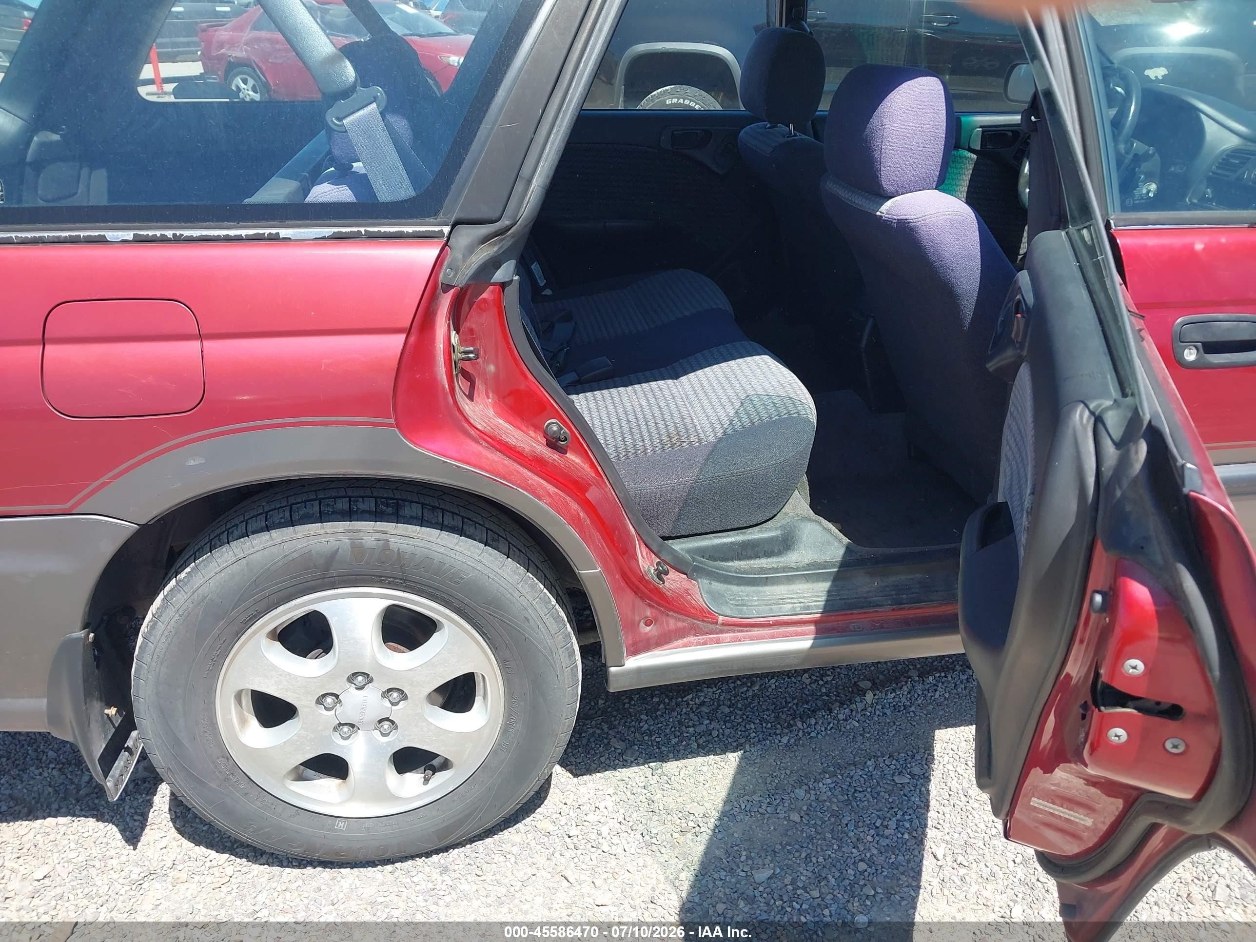 1998 Subaru Legacy Outback/outback Limited/outback Sport Red vin: 4S3BG6852W7654490