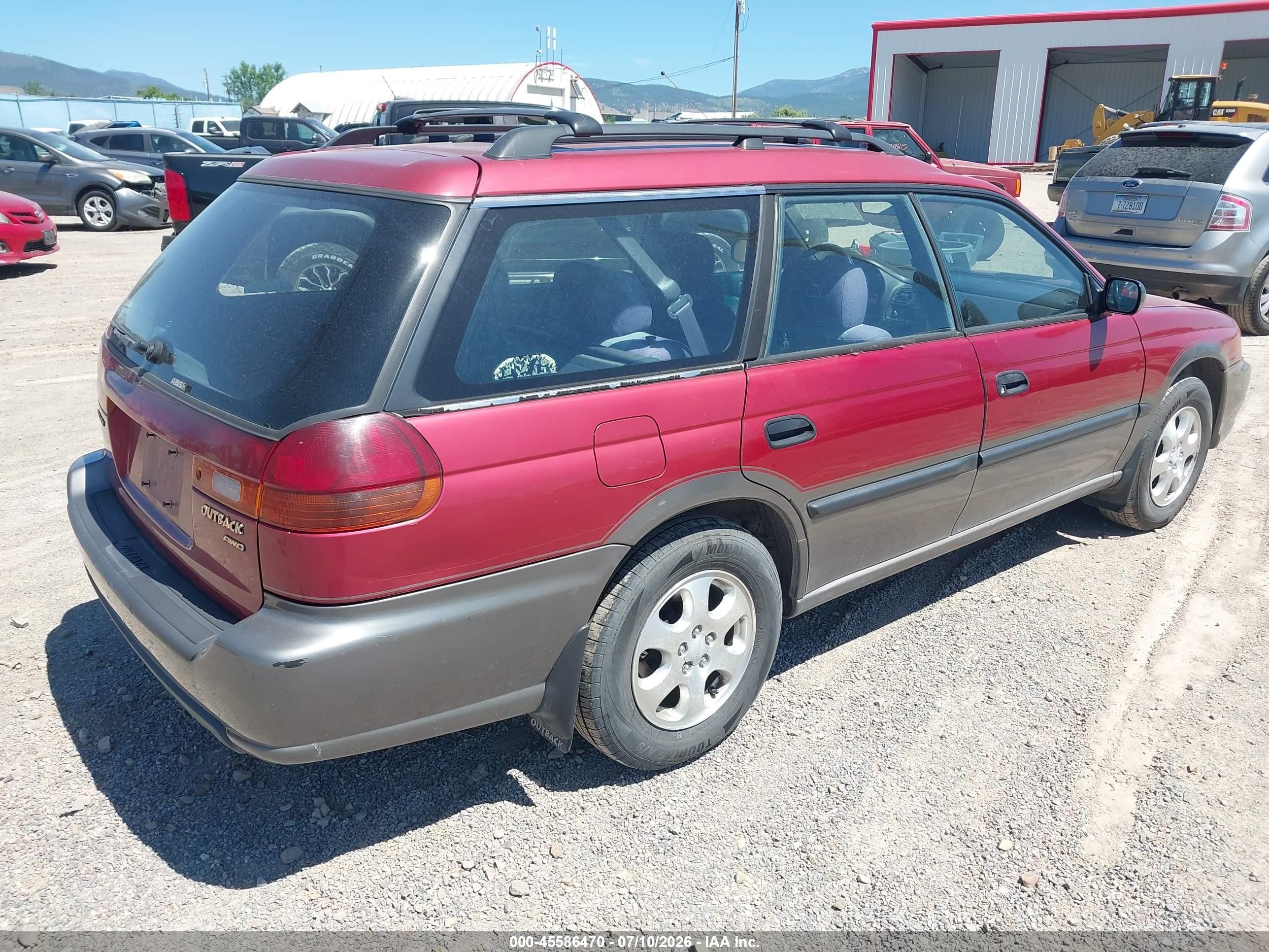 1998 Subaru Legacy Outback/outback Limited/outback Sport Red vin: 4S3BG6852W7654490