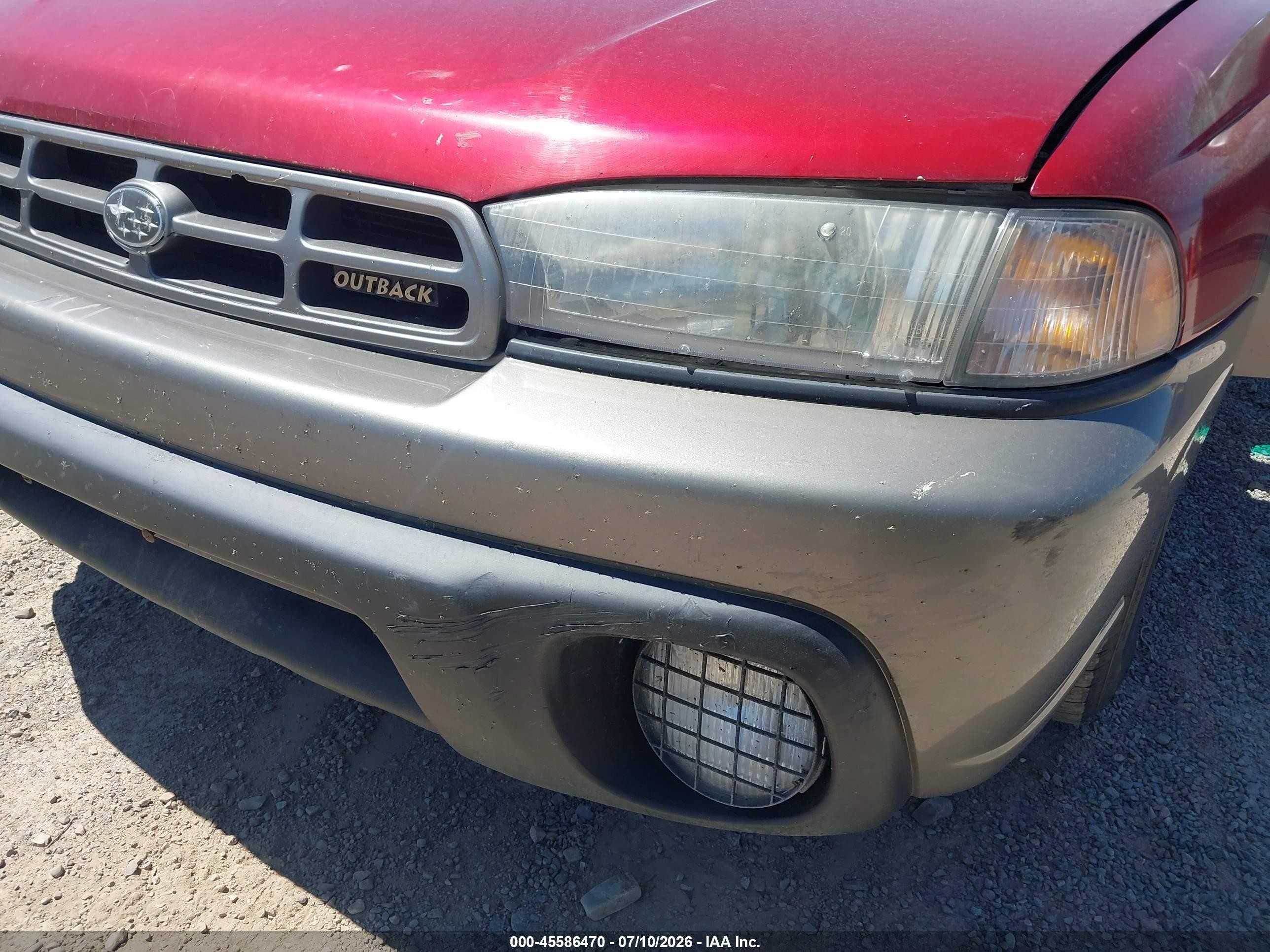 1998 Subaru Legacy Outback/outback Limited/outback Sport Red vin: 4S3BG6852W7654490