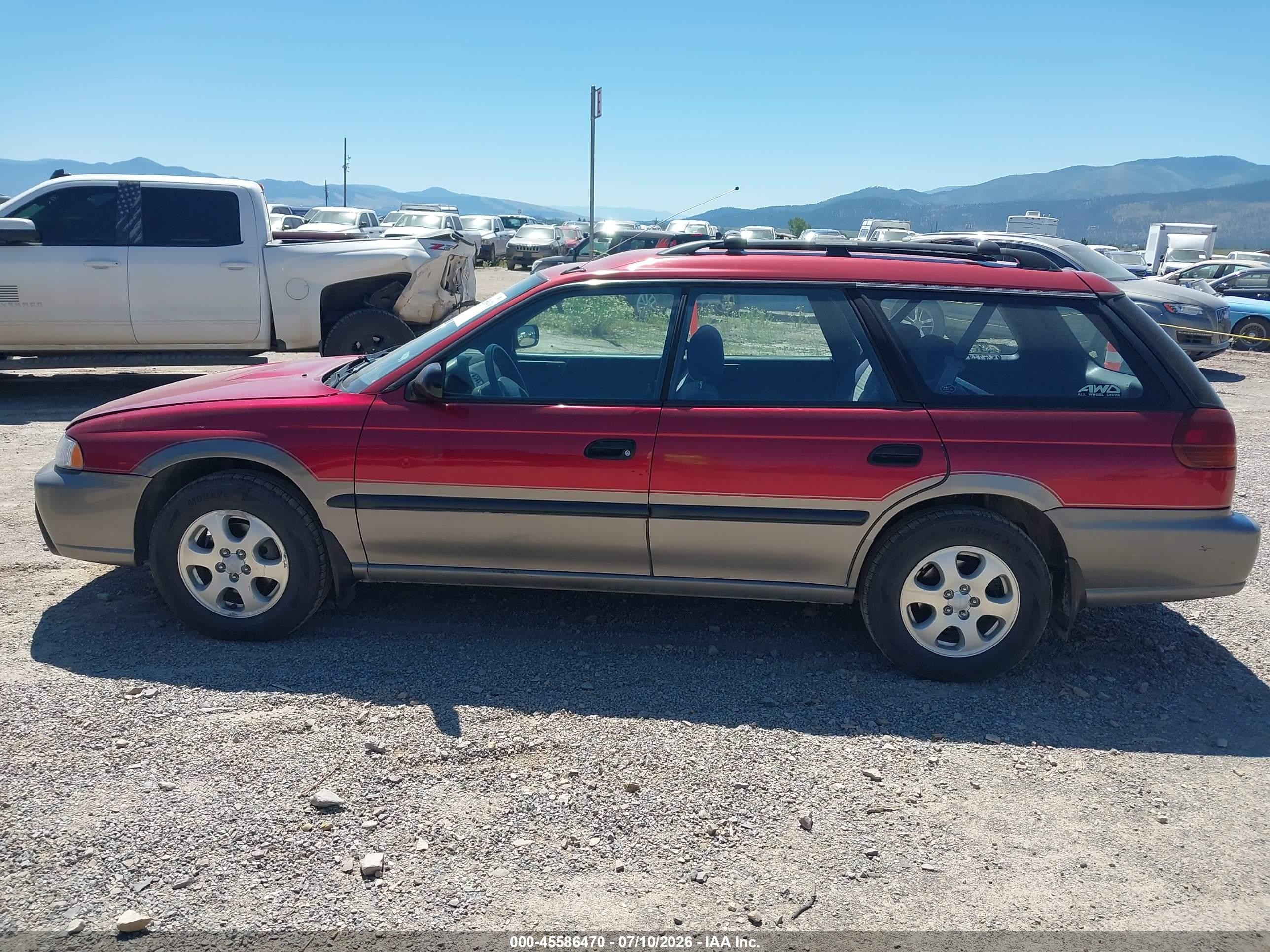 1998 Subaru Legacy Outback/outback Limited/outback Sport Red vin: 4S3BG6852W7654490