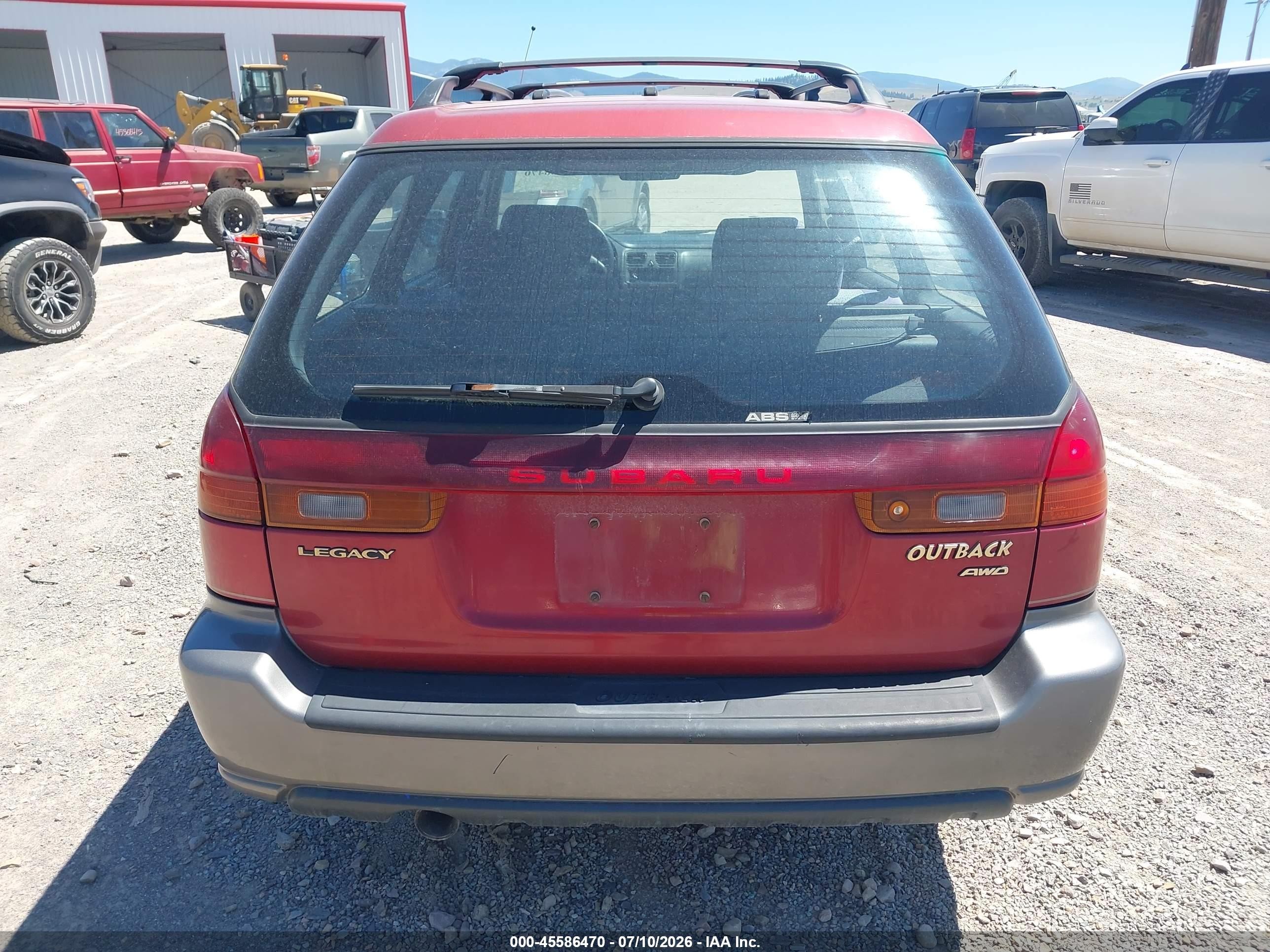 1998 Subaru Legacy Outback/outback Limited/outback Sport Red vin: 4S3BG6852W7654490
