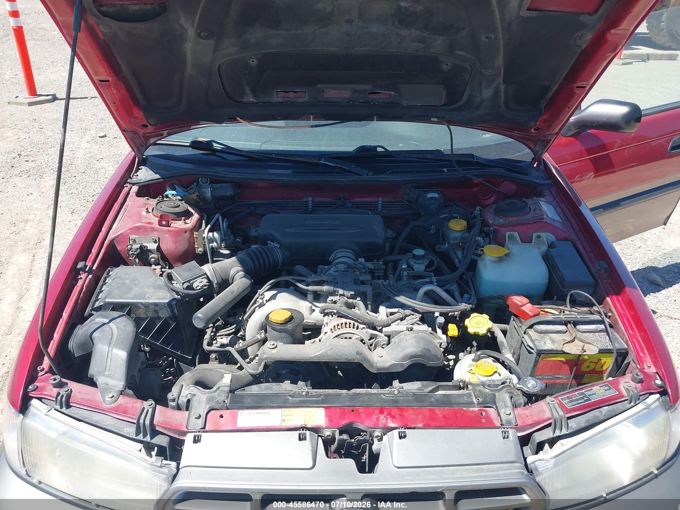 1998 Subaru Legacy Outback/outback Limited/outback Sport Red vin: 4S3BG6852W7654490