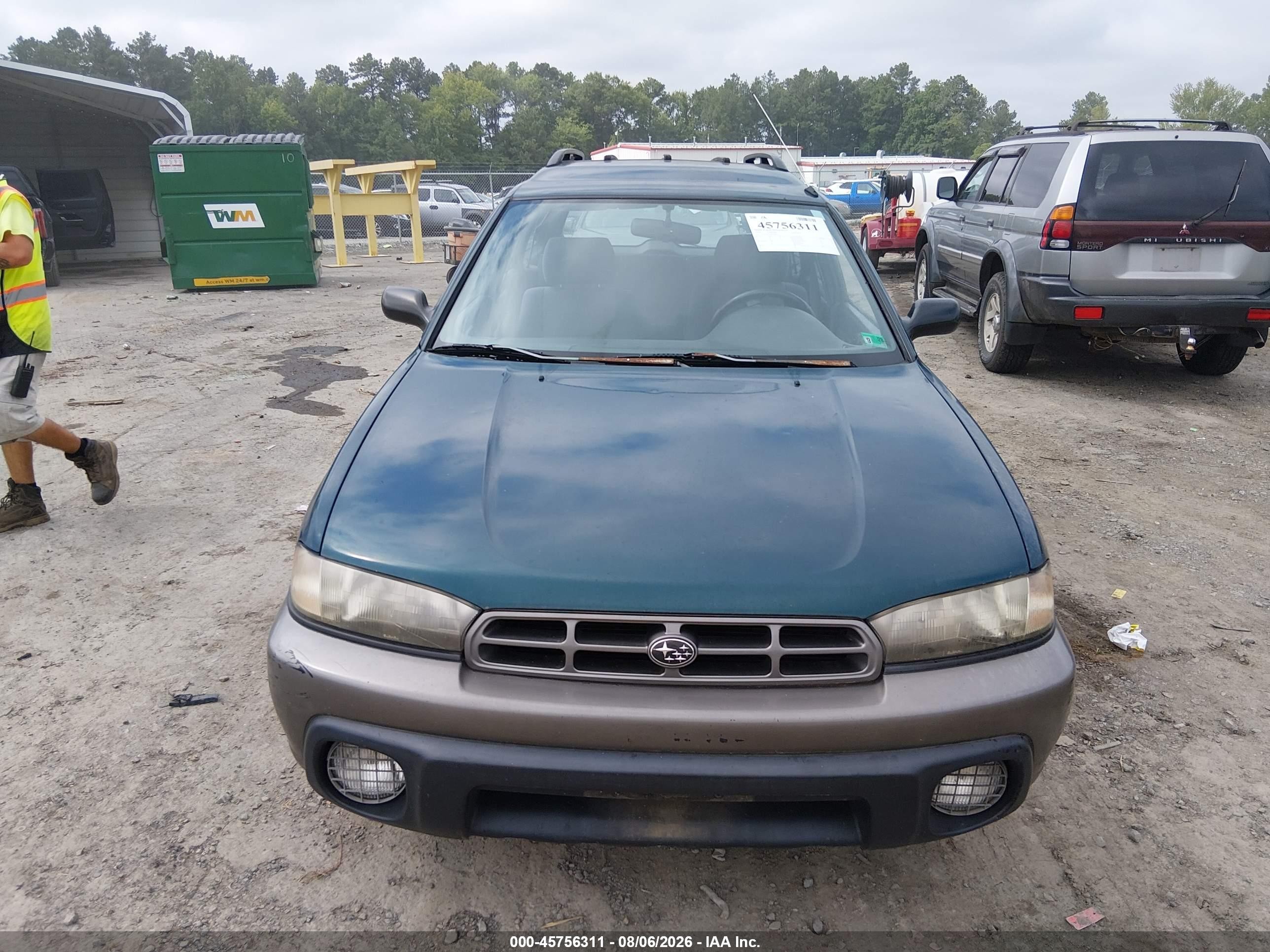 1996 Subaru Legacy Outback Green vin: 4S3BG6853T7372824