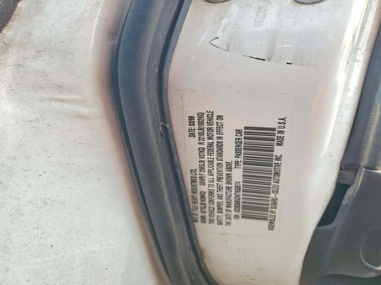 1998 Subaru Legacy 30th Anniversary Outback Two Tone vin: 4S3BG6853W7650674